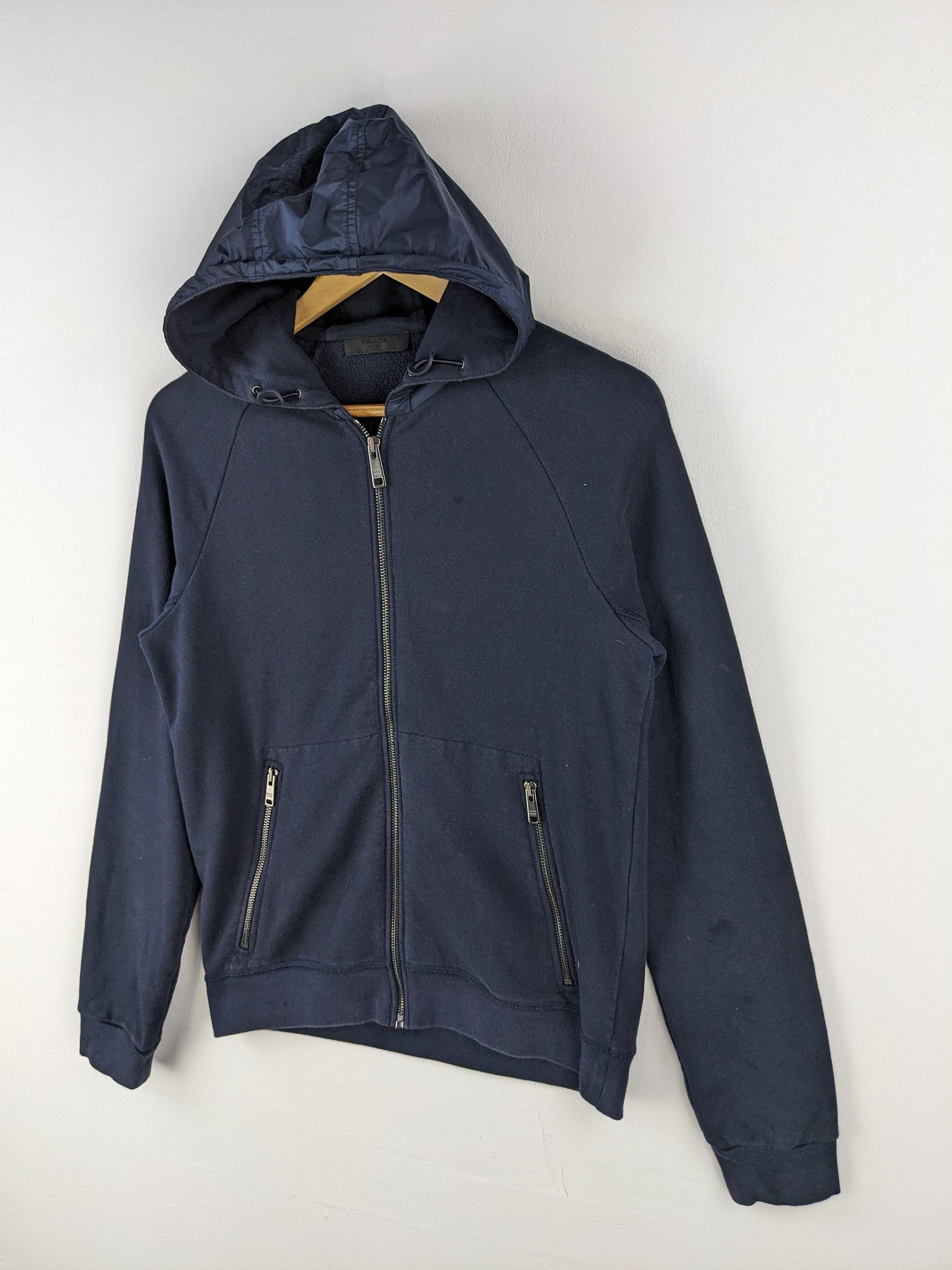Prada Prada Hoodie Plain Zipper Jacket Size US XS / EU 42 / 0 - 2 Thumbnail