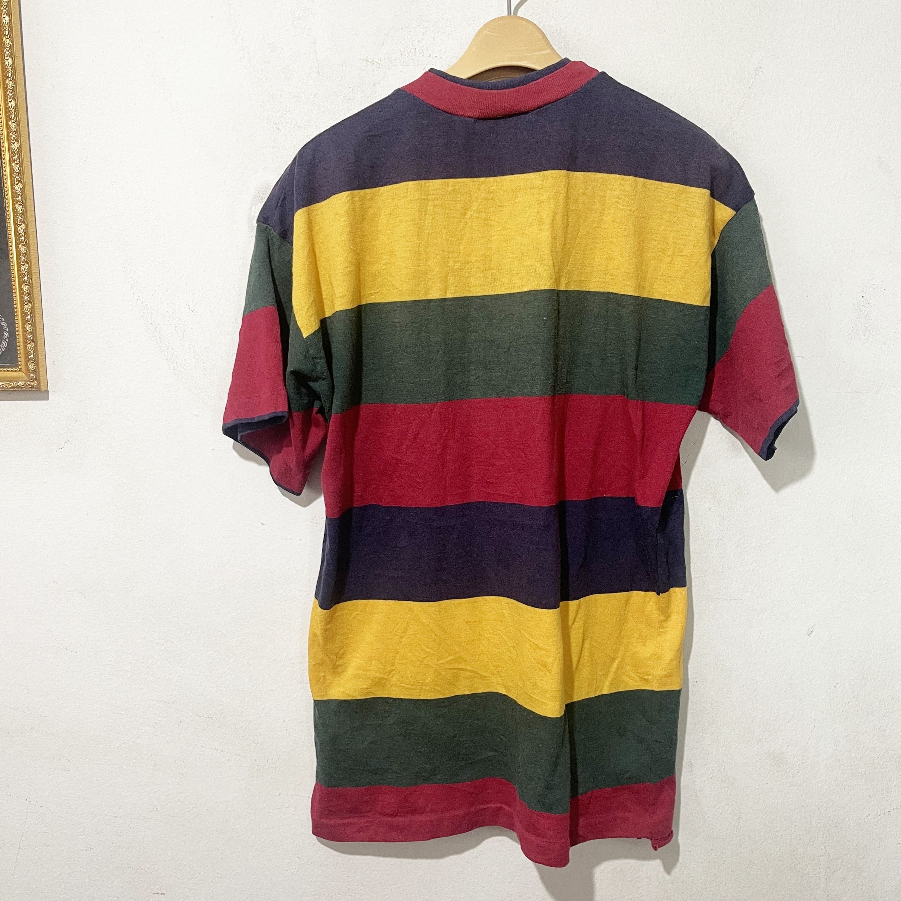Vintage Vintage 80s Striped Shirt Size US M / EU 48-50 / 2 - 2 Thumbnail
