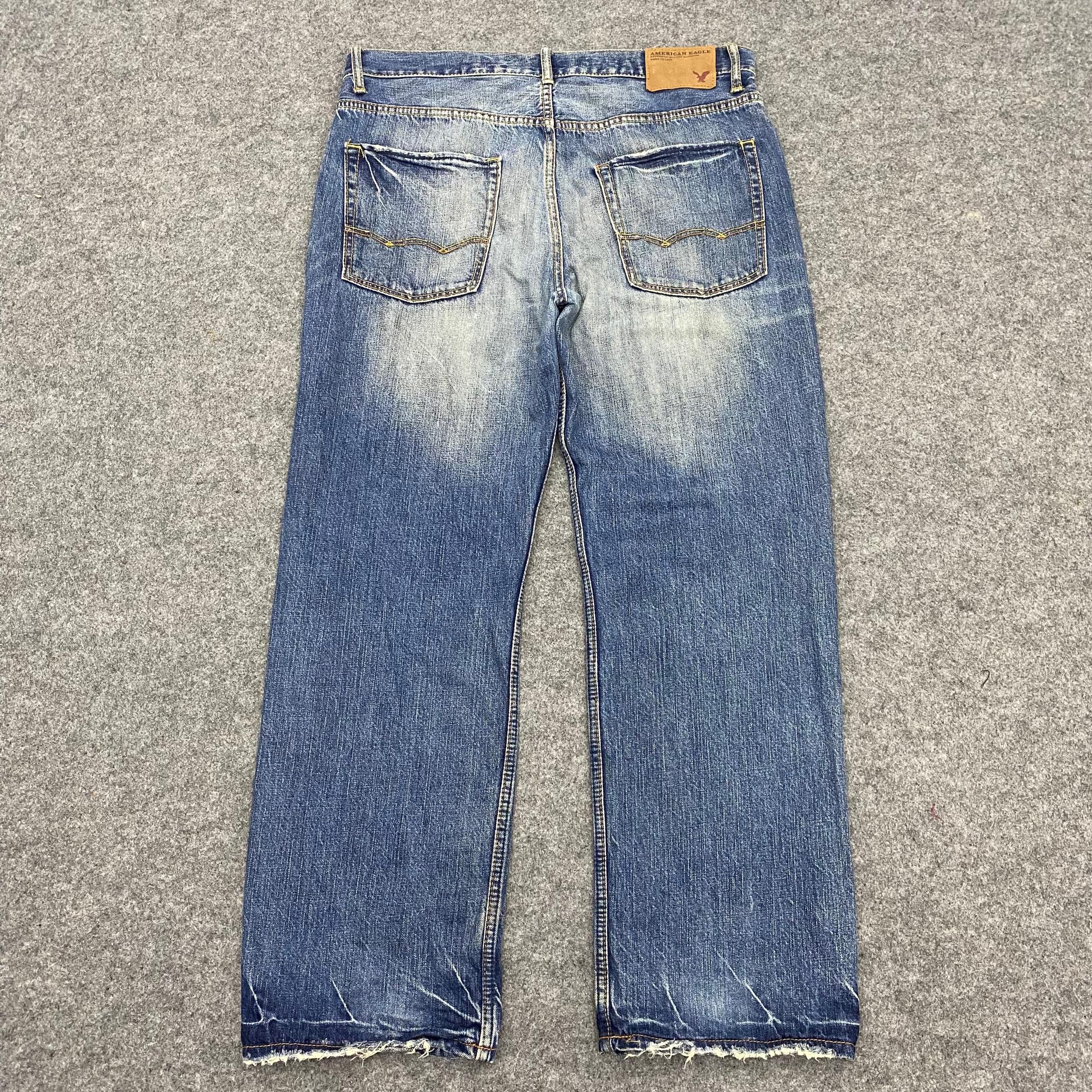 American Eagle Outfitters 💥Vintage American Eagle Qutfitters Distressed Denim Size US 36 / EU 52 - 3 Thumbnail