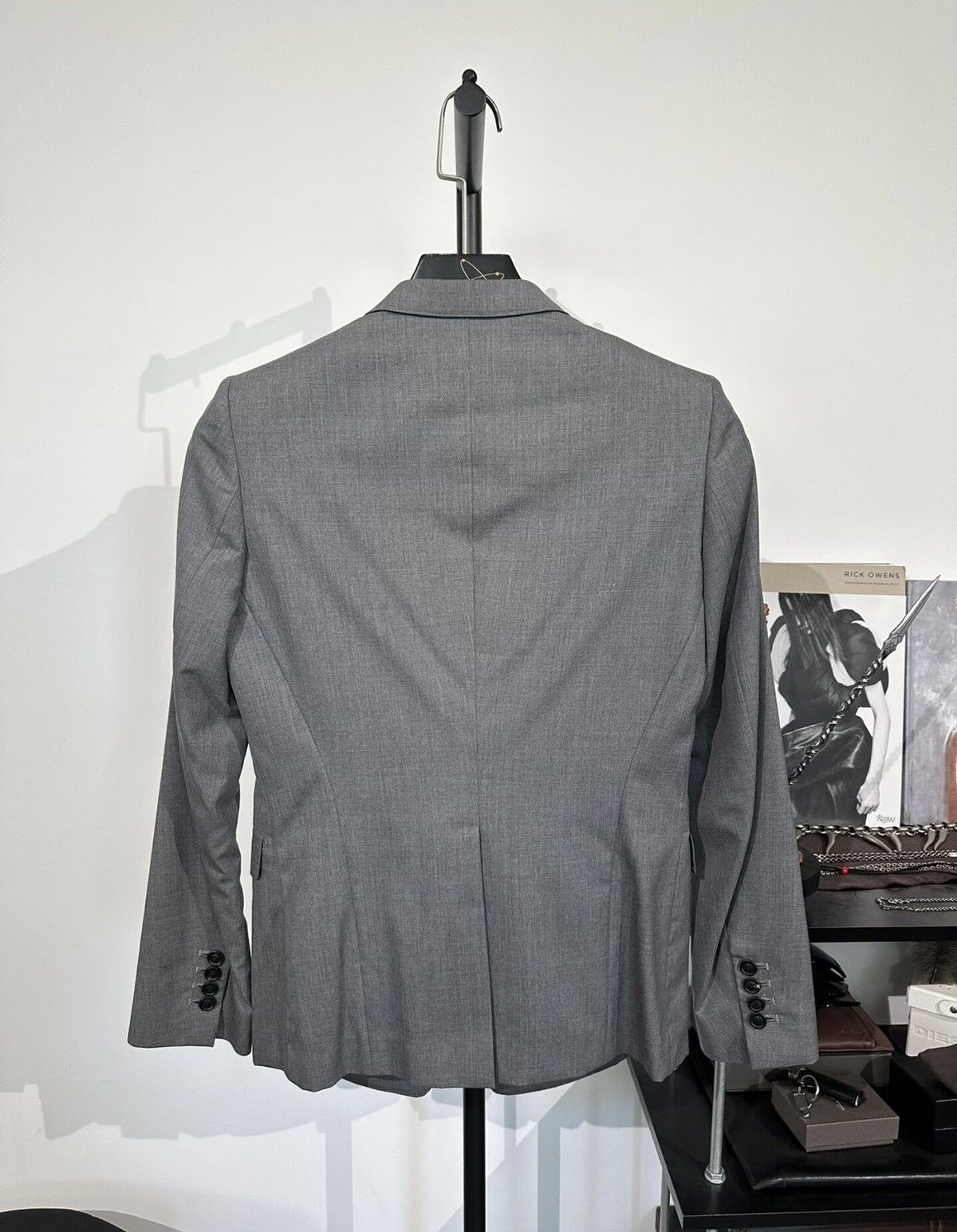 Julius Julius_7 Grey Slim-Fit Wool Blazer Size US S / EU 44-46 / 1 - 2 Thumbnail