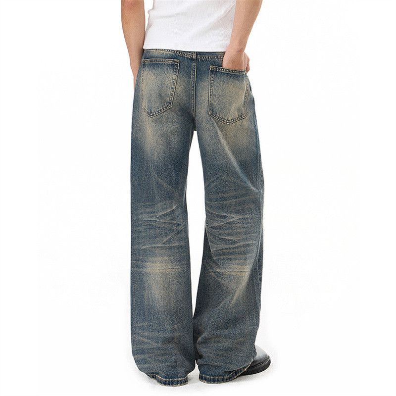 Vintage Casual Distressed Washed Vintage Loose Straight Jeans Size US 32 / EU 48 - 5 Thumbnail