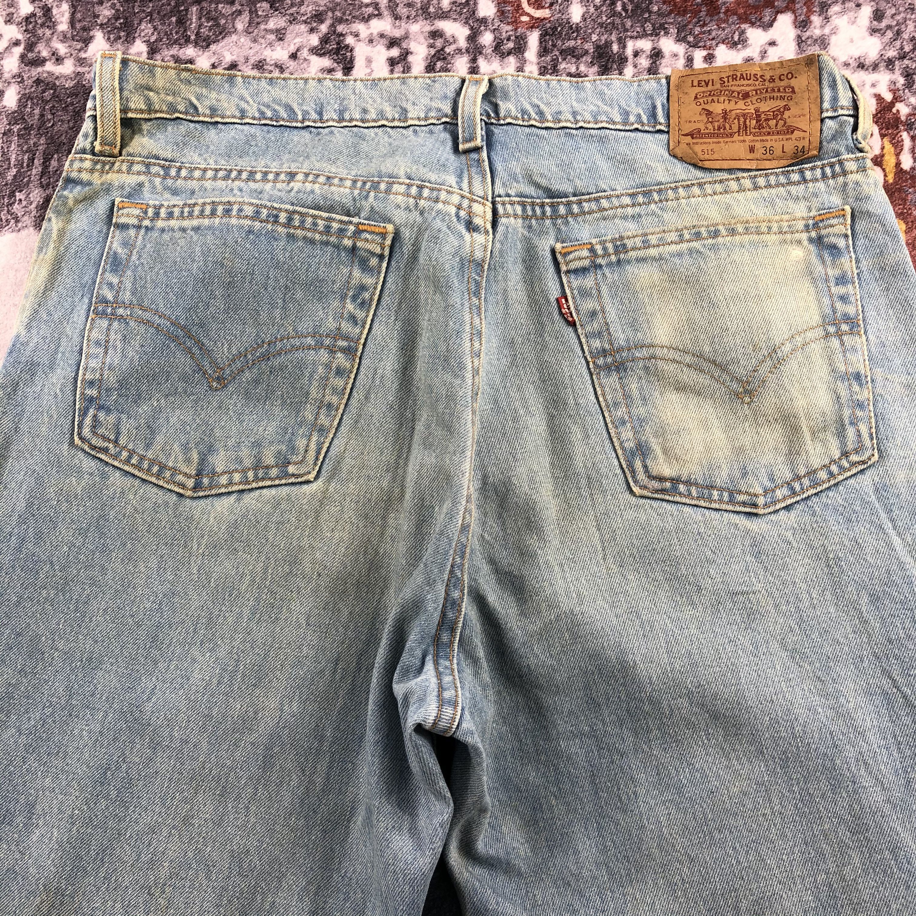Levi's × Vintage Vintage 90s Light Wash Levis 515 Jeans-JM2217 Size US 36 / EU 52 - 5 Thumbnail