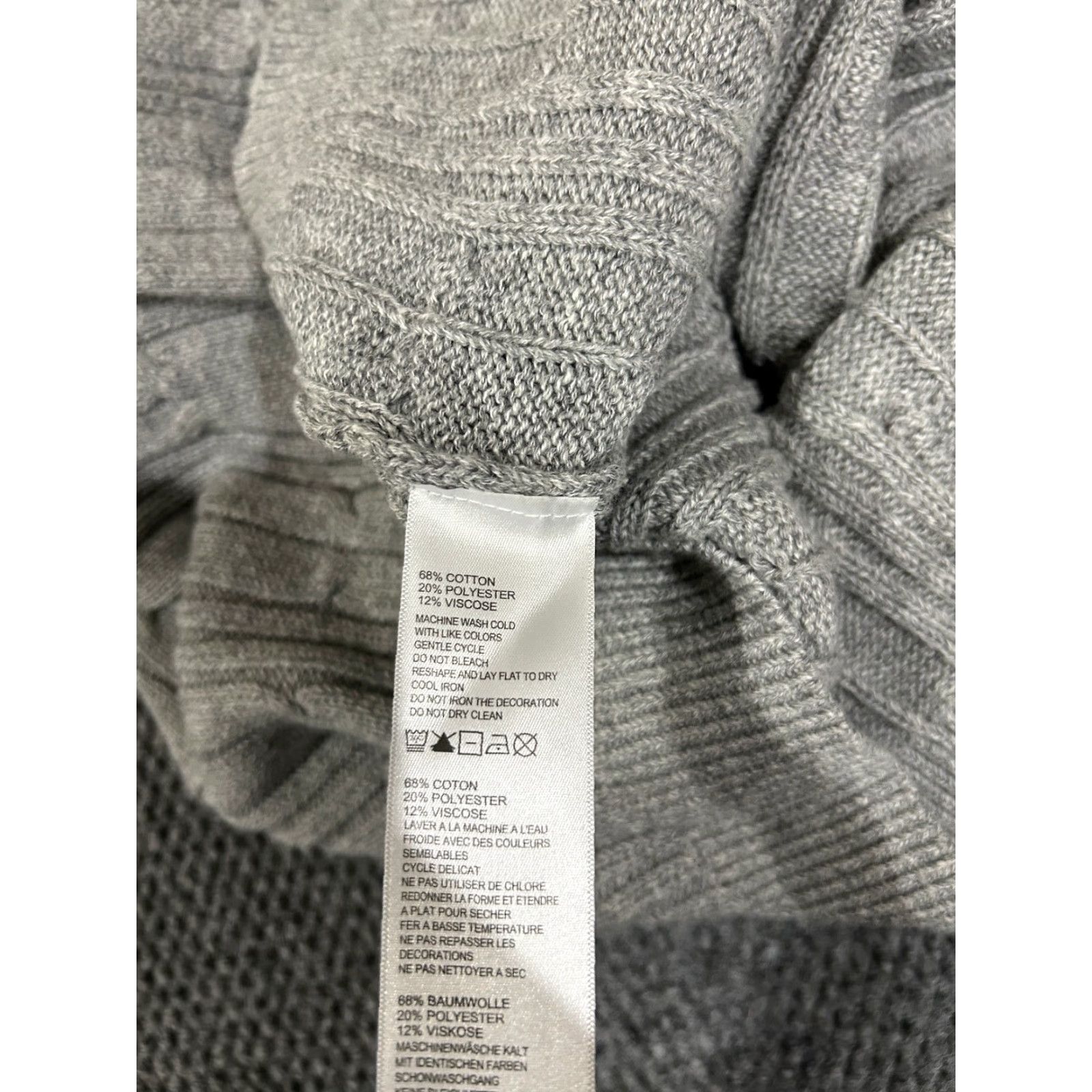 Tommy Bahama Tommy Bahama Sweater Mens L Gray Cable-Knit 1/4 Zip Pullover Size US L / EU 52-54 / 3 - 5 Thumbnail