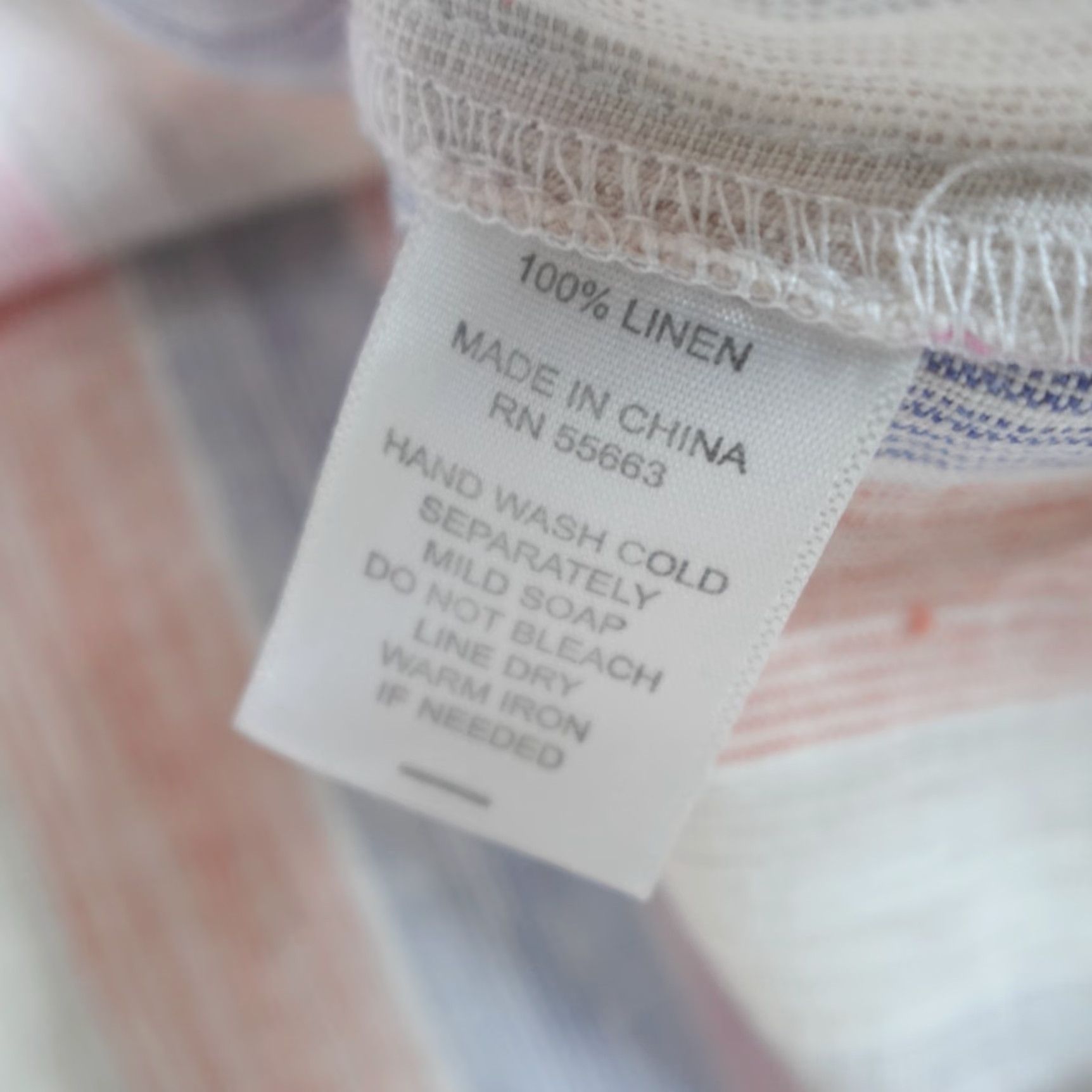 Vintage Paraphrase Blouse Striped 3/4 Sleeves Linen Crew Neck Blue Beige Large L Women Size L / US 10 / IT 46 - 3 Thumbnail