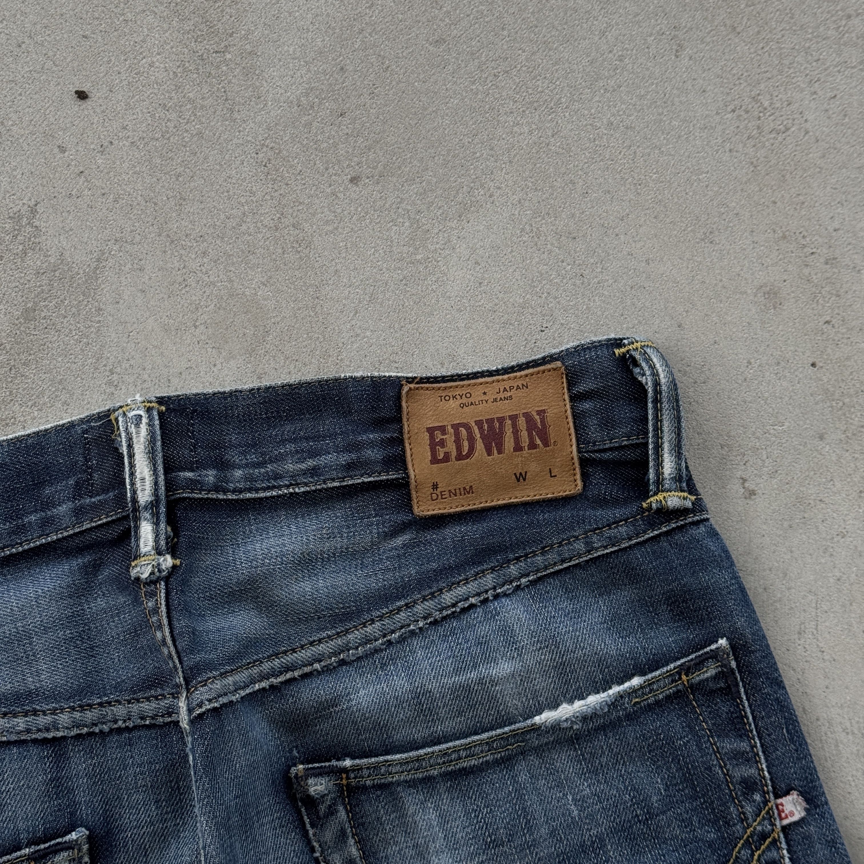 Edwin Edwin ED-47 Regular Straight Indigo Denim Jeans 30x32 Size US 30 / EU 46 - 3 Thumbnail