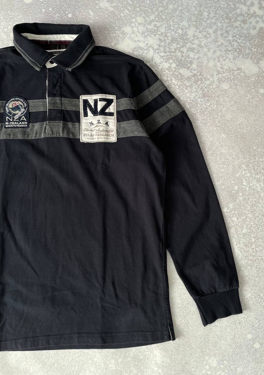 New Zealand Outback × Vintage Vintage New Zealand Auckland Rugby Long Sleeve Big Logo Y2K Size US L / EU 52-54 / 3 - 4 Thumbnail