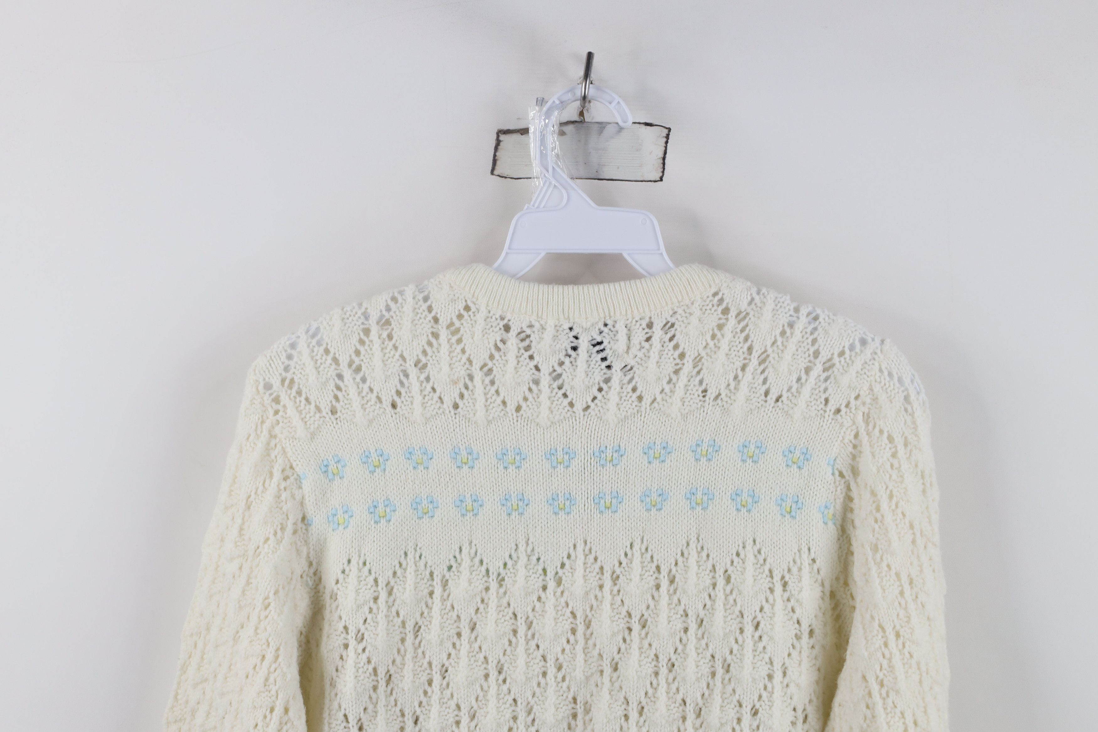 Vintage Vintage 60s 70s Streetwear Crochet Knit Cardigan Sweater Size S / US 4 / IT 40 - 13 Thumbnail
