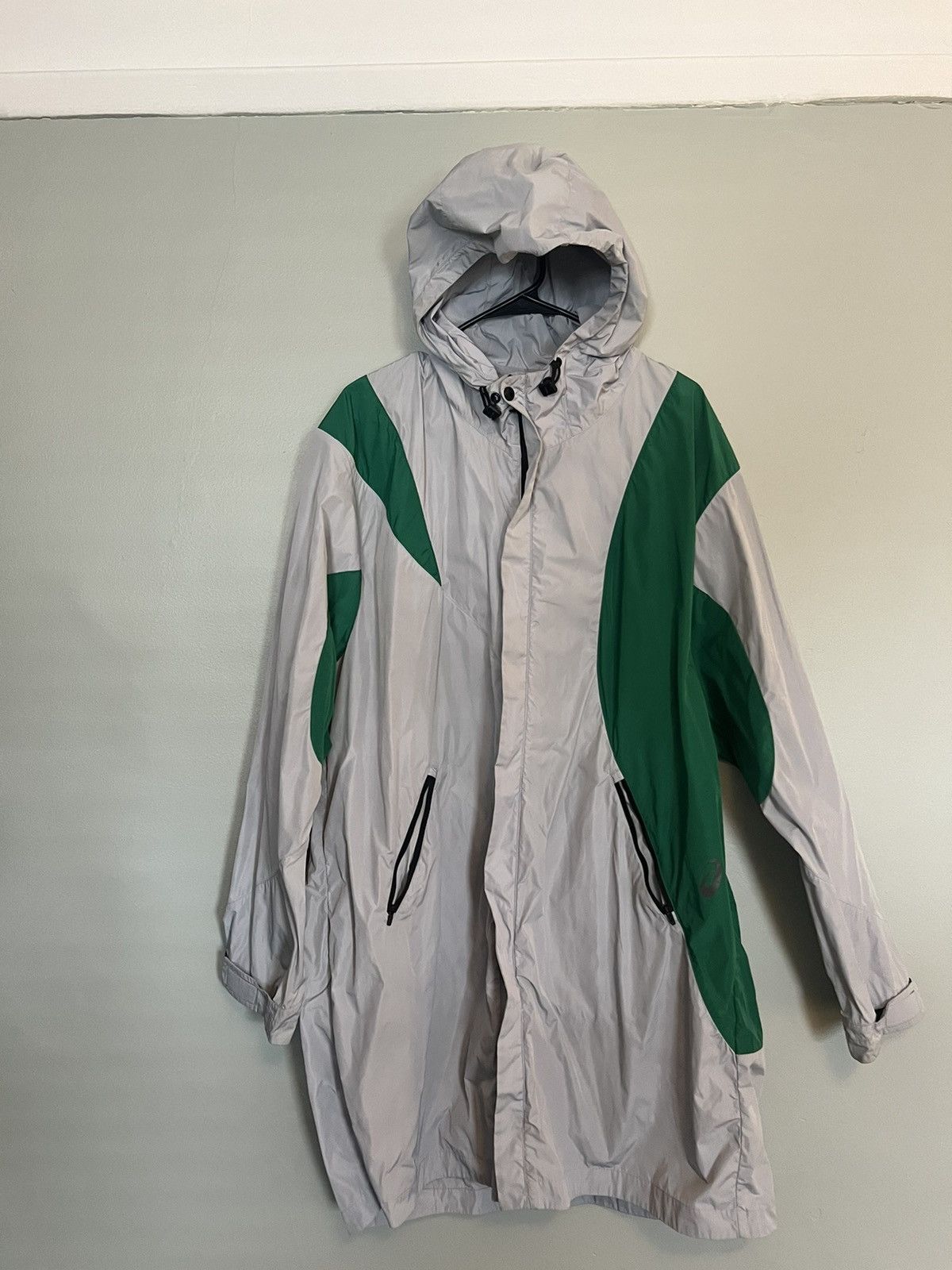 image of Asics x Kiko Kostadinov Raincoat 00082020 in Green, Men's (Size XL)