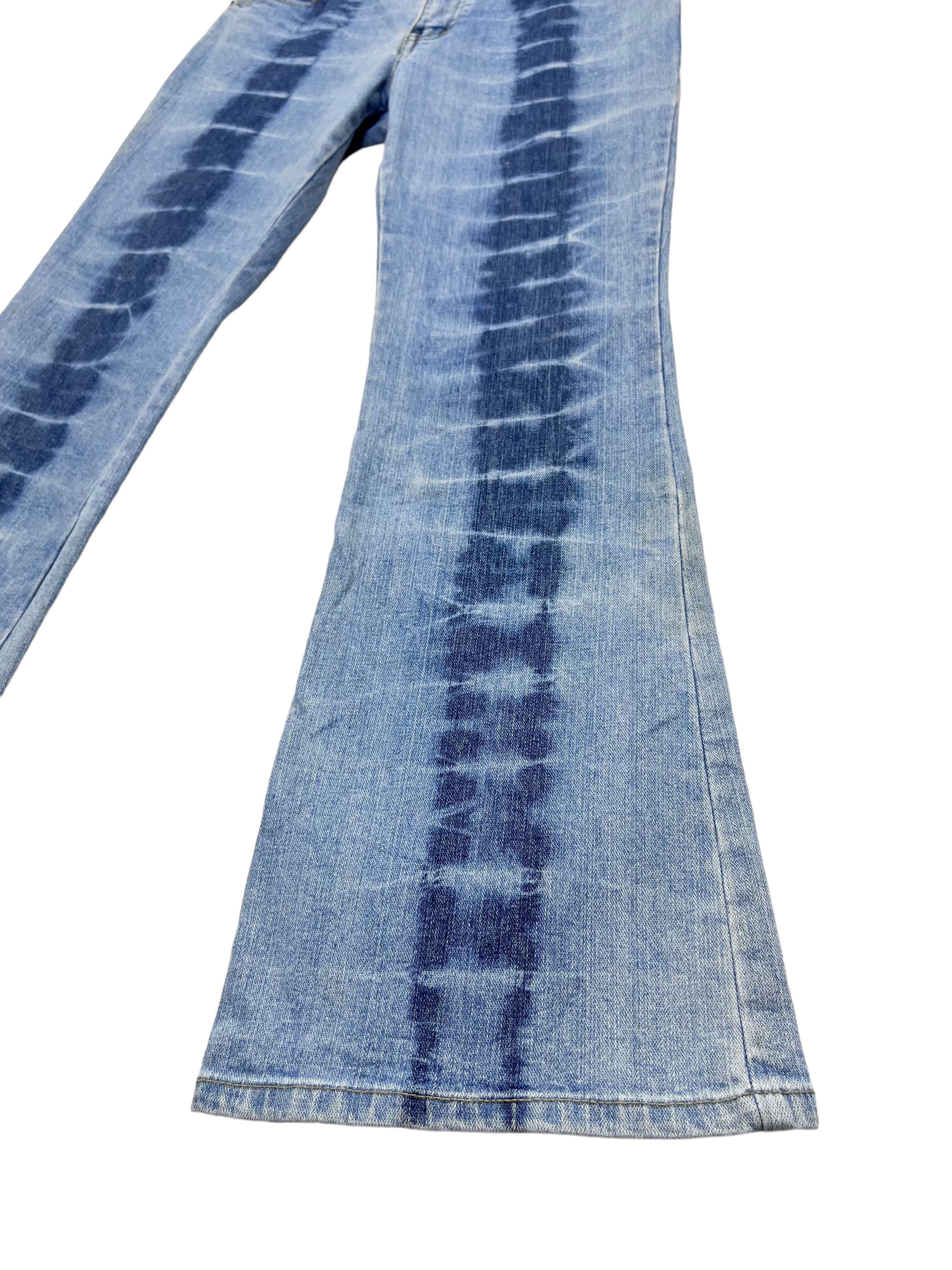 Japanese Brand 🔥DAILYTOPICS Art Spine Tattoo Design Stretch Flare Denim💥 Size 30" / US 8 / IT 44 - 7 Thumbnail
