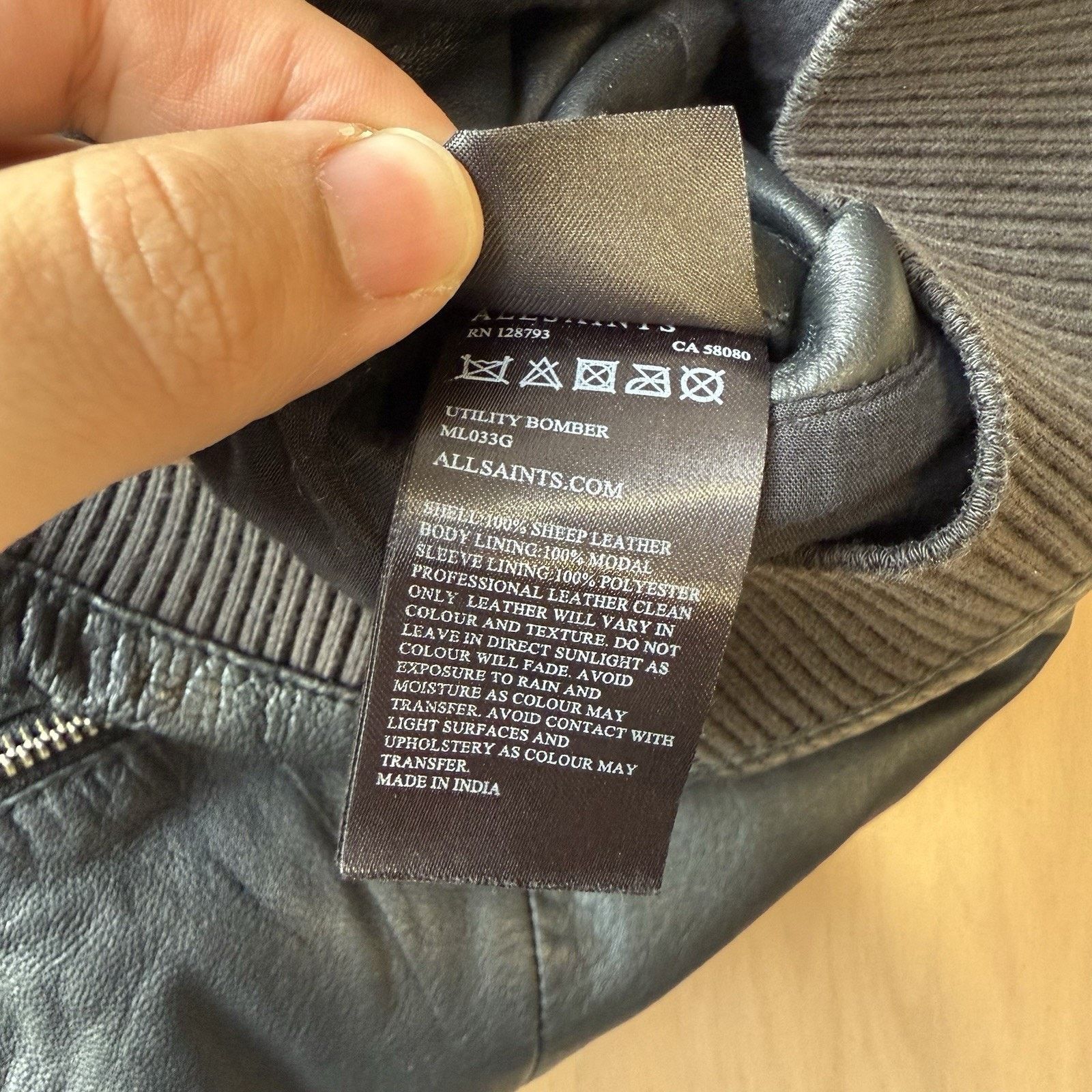 Allsaints All Saints Utility Bomber Jacket S Black Leather Full Zip Size US S / EU 44-46 / 1 - 6 Thumbnail