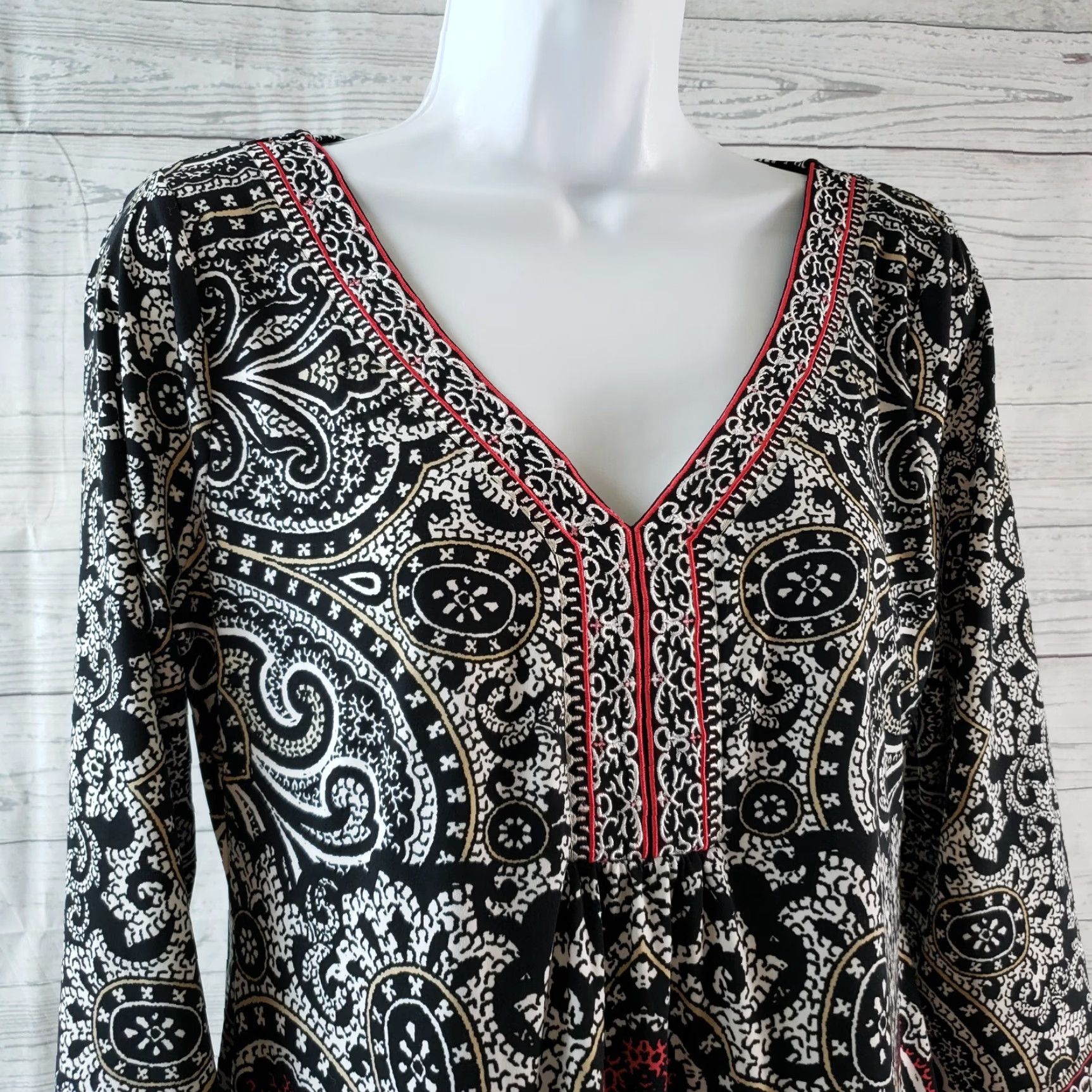 White House Black Market White House Black Market Womens Tunic Top PM XS? Size M / US 6-8 / IT 42-44 - 2 Thumbnail