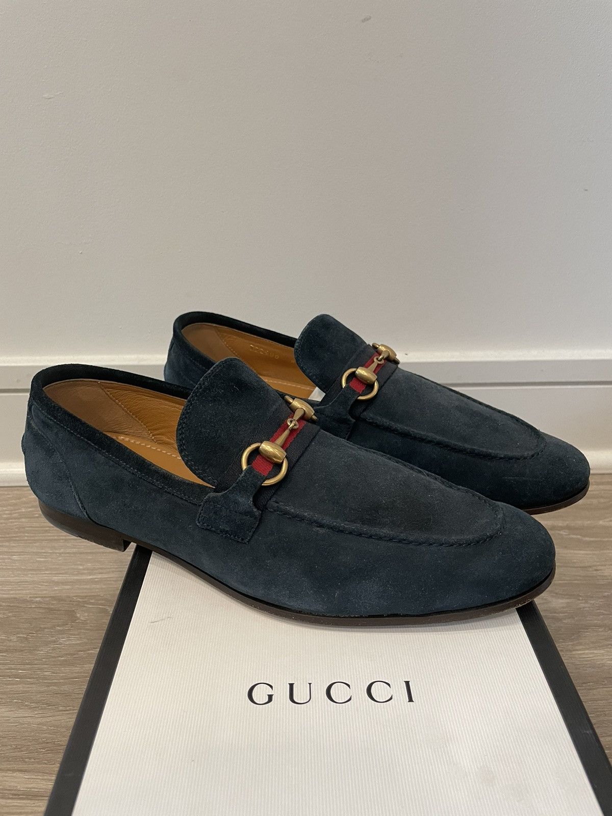 Gucci Gucci Blue Suede Loafers Original Box Size 8.5 Grailed