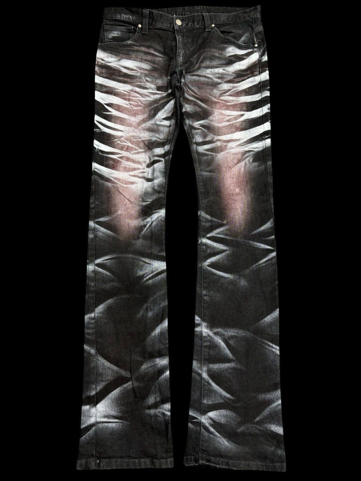Tornado Mart 💥Archival Flare💥Tornado Mart Insane Sick Art Denim F513 Size US 34 / EU 50 - 1 Thumbnail