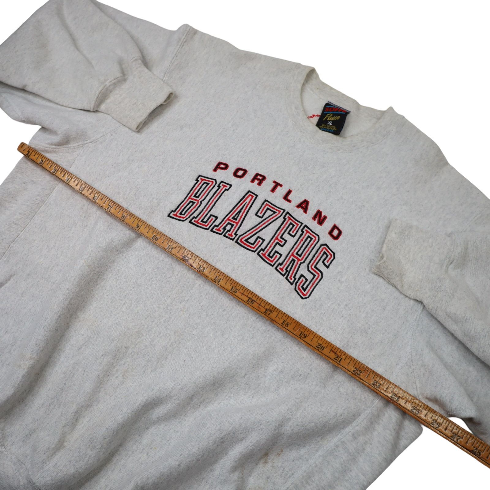 NBA × Vintage Vintage Portland Blazers Embroidered Spellout Sweatshirt Size US XL / EU 56 / 4 - 6 Thumbnail