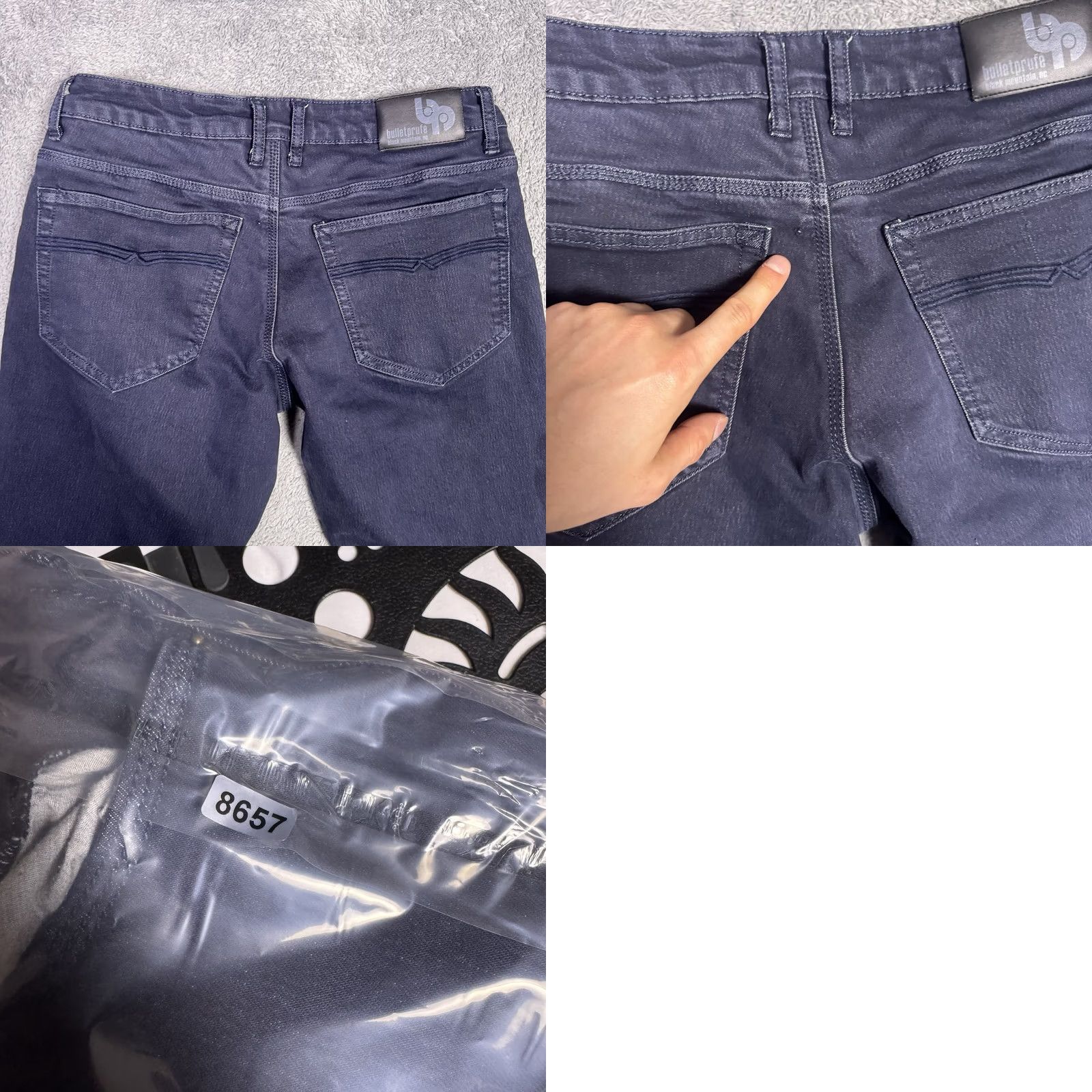 Denime Bulletprufe Jeans Mens 32x30 Regular Denim 5 Pocket Pants Navy Work Shirt? Size US 32 / EU 48 - 9 Thumbnail