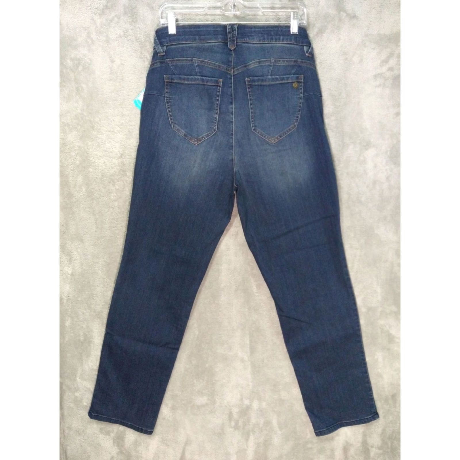 Vintage Democracy Jeans Womens 14W Plus Blue Denim Ab Solution Straight Leg Dark Wash Size 36" / US 14 / IT 50 - 2 Thumbnail
