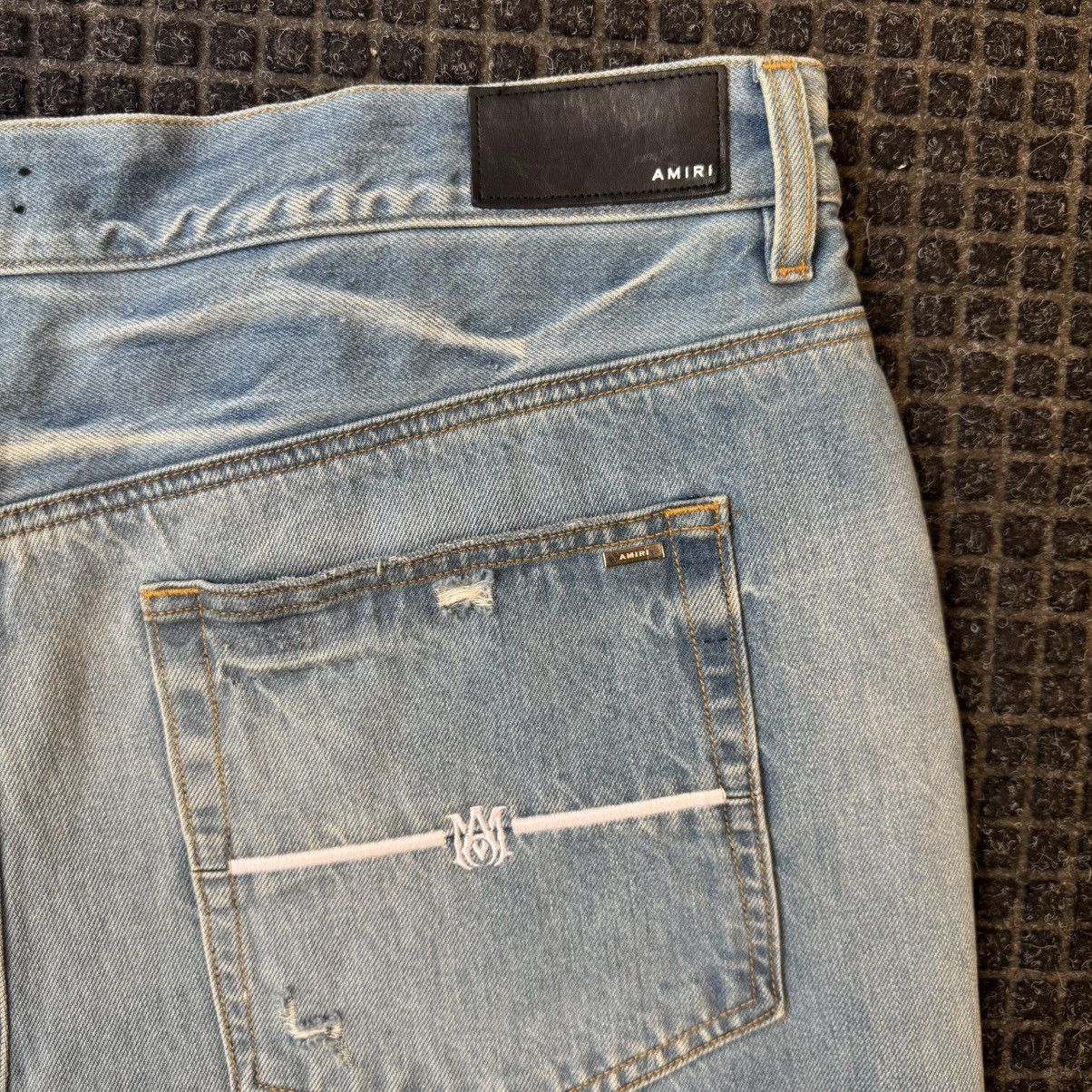 Amiri Amiri Straight Leg Aloha Patch Jeans Blue Size US 38 / EU 54 - 5 Thumbnail