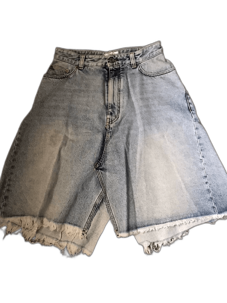 Balenciaga Balenciaga Denim Skirt with Raw Hem Size 36" / US 14 / IT 50 - 1 Thumbnail