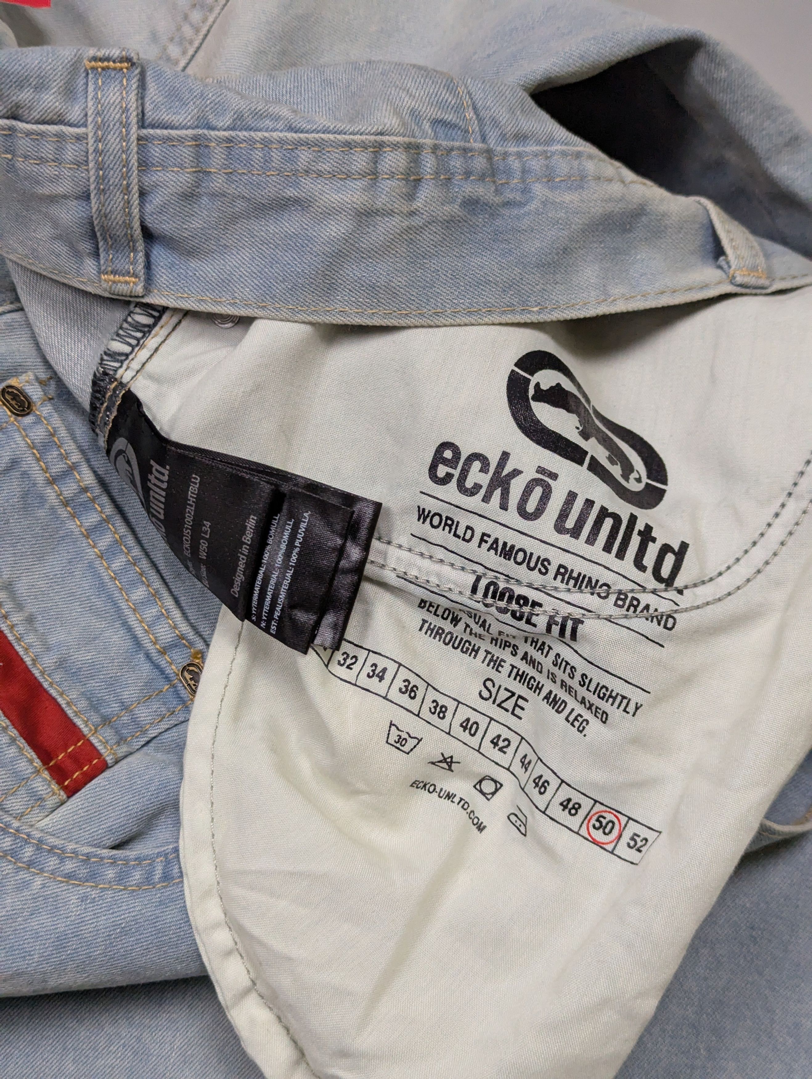 Ecko Unltd. NEW Ecko Unltd. "Fat Bro" Y2K Baggy Jeans W50 L34 Size US 44 / EU 60 - 20 Thumbnail