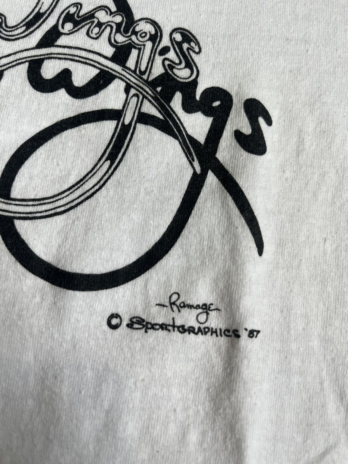 Arts & Science Vintage Silver Wings Sport Graphics’ 87’s by Romage Tshirt Size US M / EU 48-50 / 2 - 6 Thumbnail