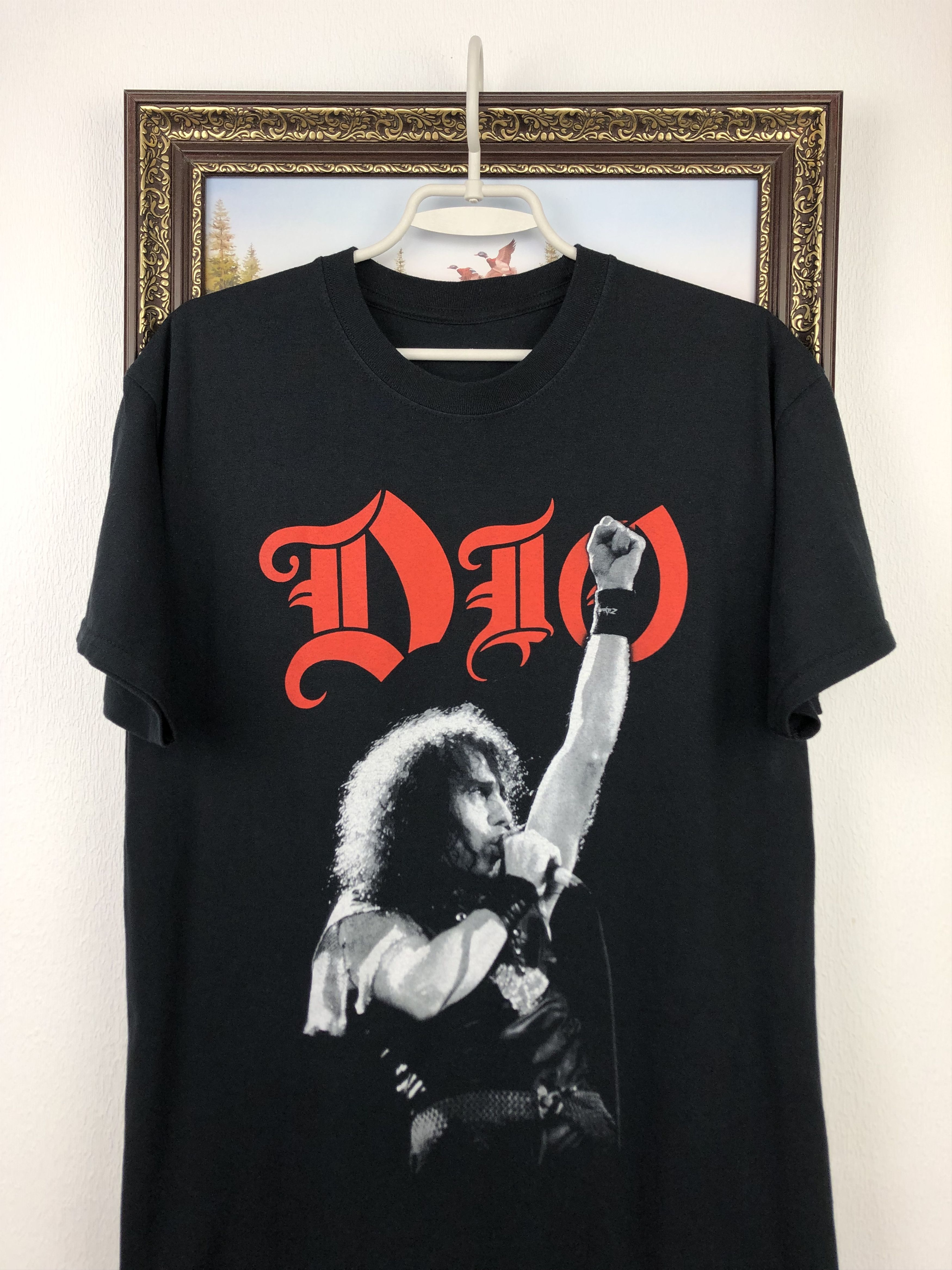 Band Tees Vintage Dio Tour Shirt Band Tee Over Print Black Mens Metal Size US M / EU 48-50 / 2 - 2 Thumbnail