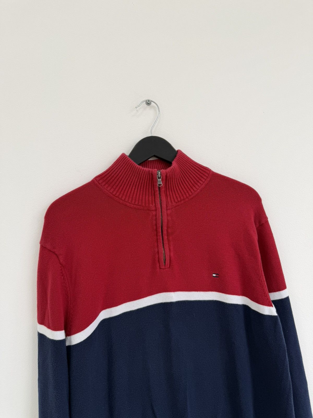 Tommy Hilfiger Vintage 2000s Tommy Hilfiger Knit 1/4 Zip Sweater OldMoney Size US M / EU 48-50 / 2 - 3 Thumbnail