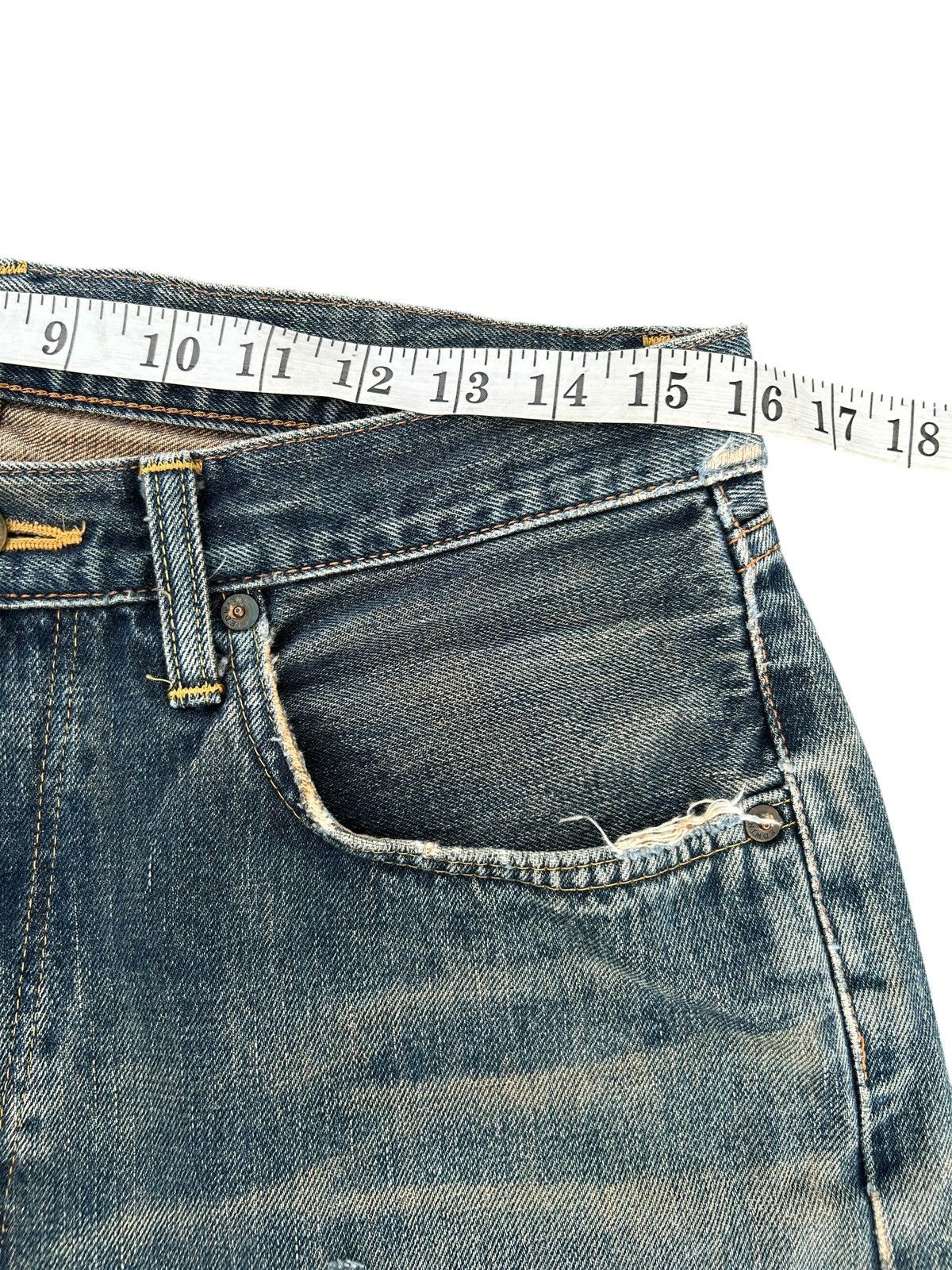 Kapital Vintage Edwin 505 Selvedge Rusty Baggy Distressed Denim jean Size US 32 / EU 48 - 15 Thumbnail