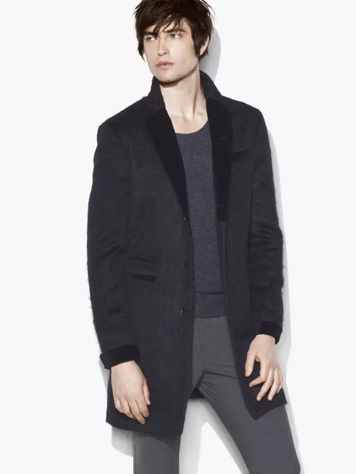 John Varvatos Velvet Trim mohair coat. 50 Size US M / EU 48-50 / 2 - 1 Thumbnail