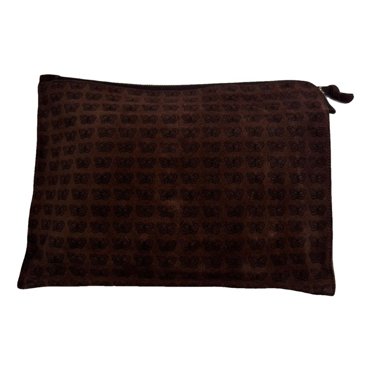 Brown Leather Clutch Bag