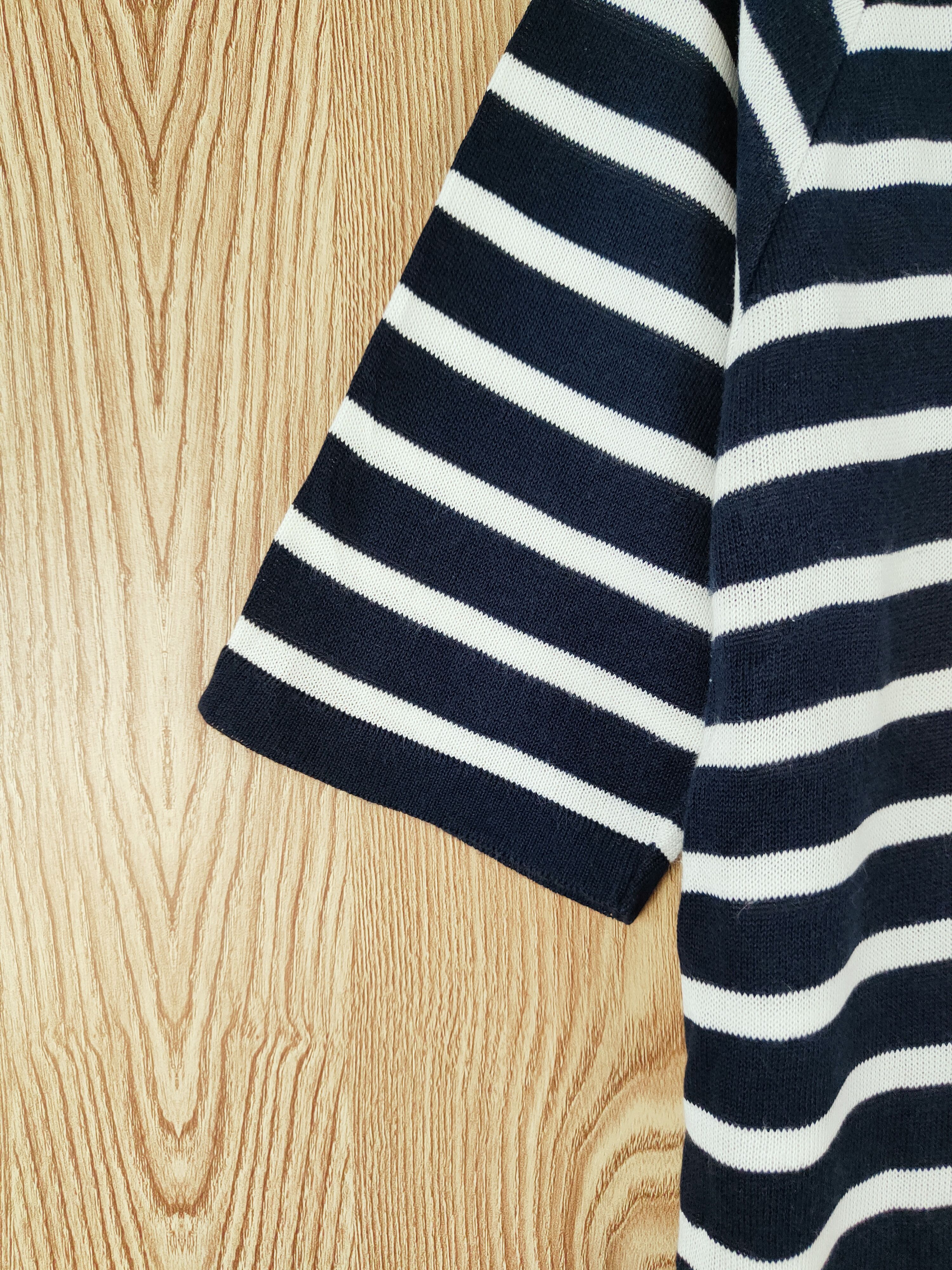 No. 21 Twenty One Navy Stripe Knitwear Short Sleeve T-shirts #W141 Size M / US 6-8 / IT 42-44 - 5 Thumbnail