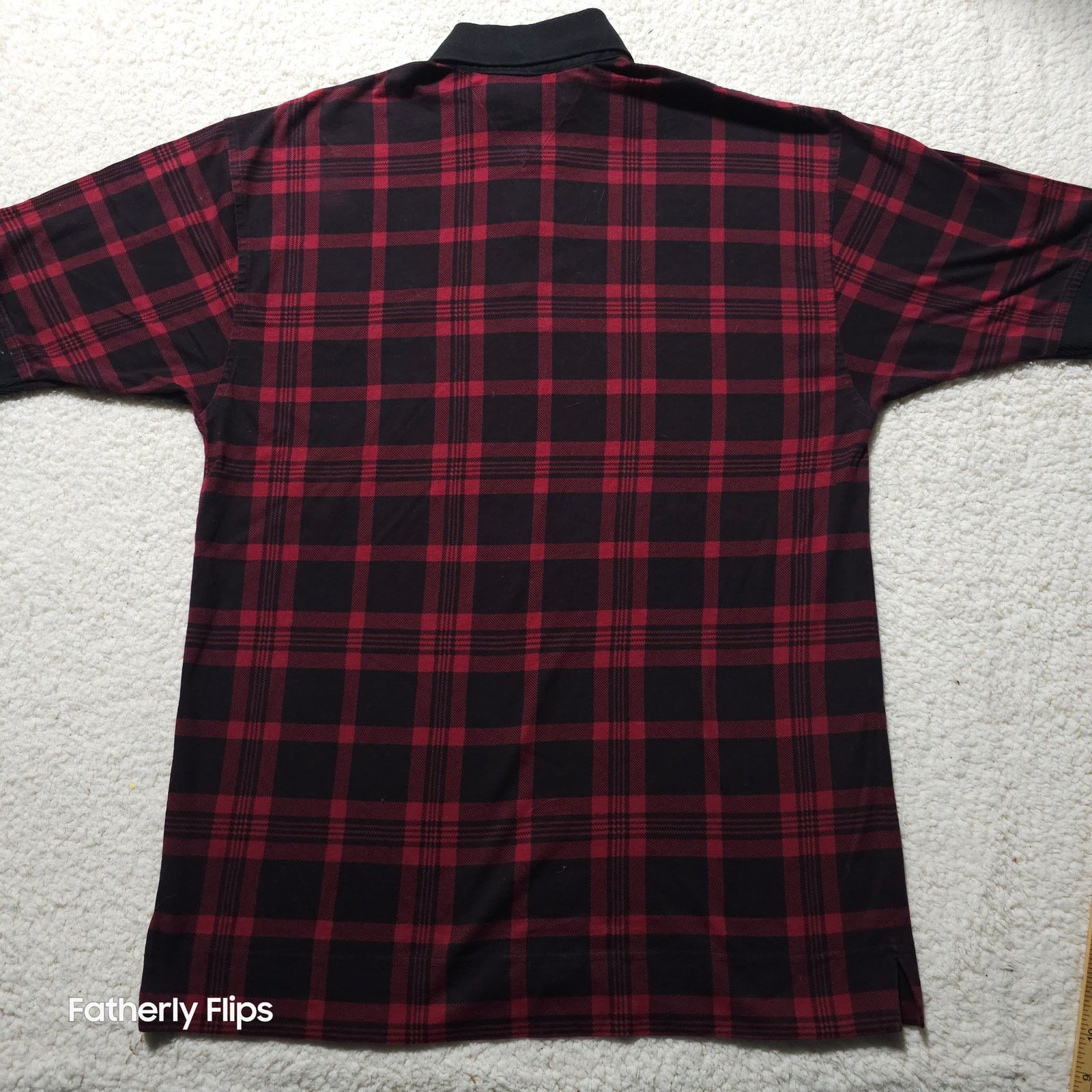 Tommy Hilfiger Tommy Hilfiger Red Black Plaid Polo Shirt Men's Medium Size US M / EU 48-50 / 2 - 9 Thumbnail
