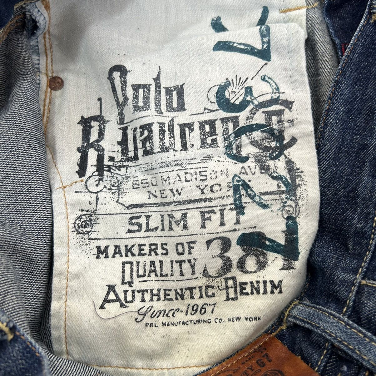 Ralph Lauren Vintage Polo Ralph Lauren Slim Fit Distressed Denim Size US 35 - 14 Thumbnail
