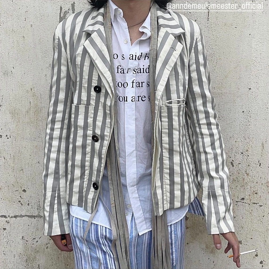 Ann Demeulemeester Ann Demeulemeester Striped Blazer Size XS / US 0-2 / IT 36-38 - 1 Thumbnail