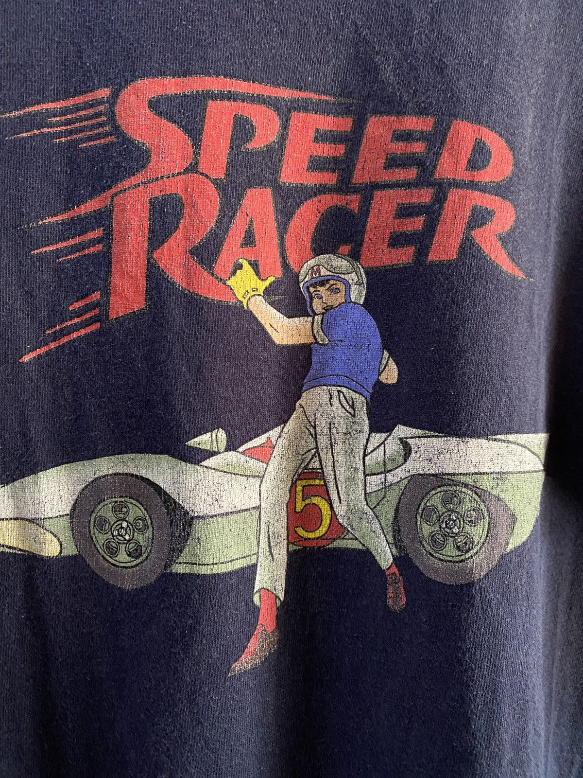 Vintage Vintage Speed Racer Cartoon Anime movie Tee blue XLarge Size US XL / EU 56 / 4 - 6 Thumbnail