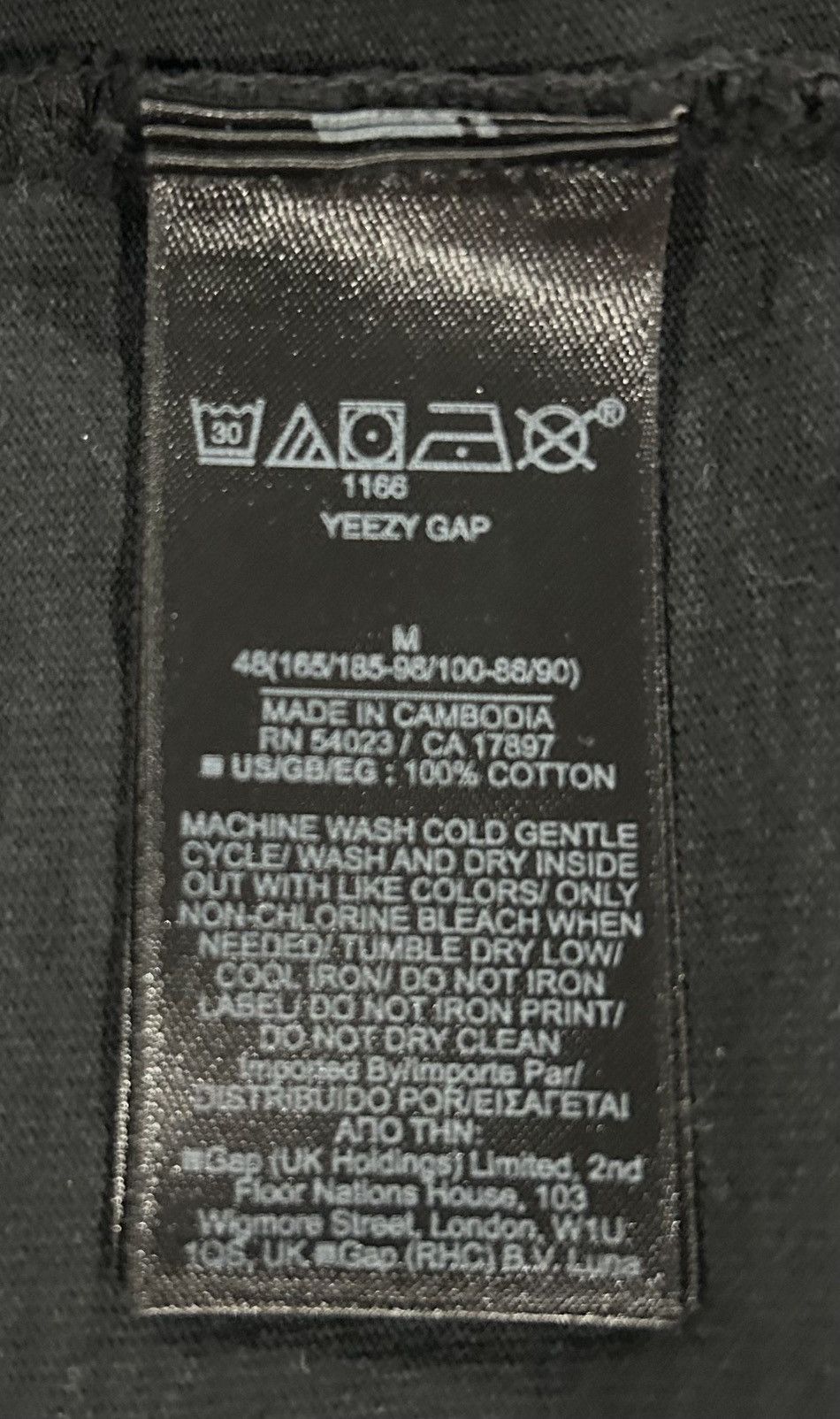 Balenciaga × Gap × Yeezy Yeezy Gap Engineered by Balenciaga Dove 3/4 Sleeve Tee Black Size US M / EU 48-50 / 2 - 7 Thumbnail