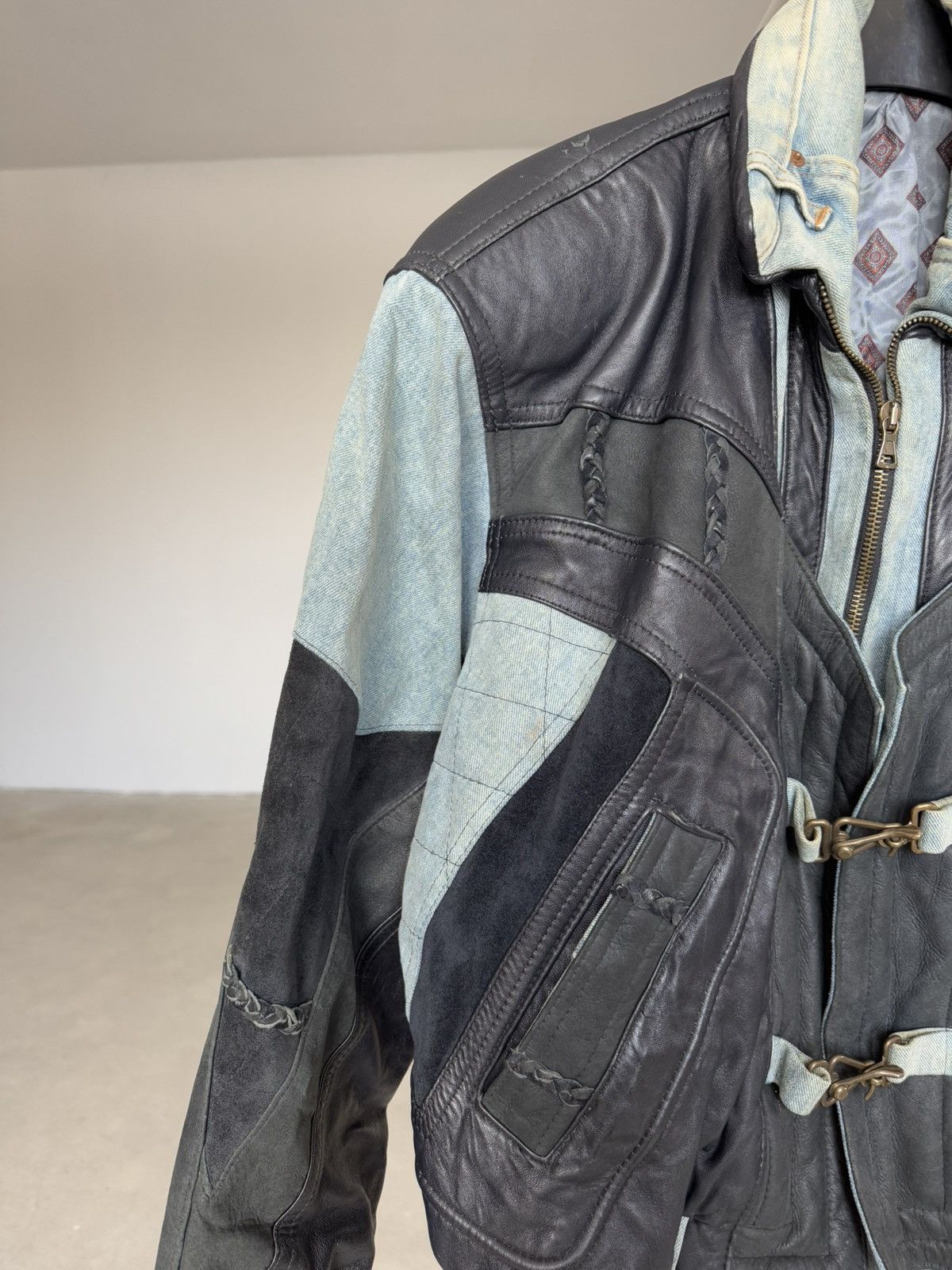 Vintage Giorgio Graziano Biker Leather Jacket Size US L / EU 52-54 / 3 - 5 Thumbnail