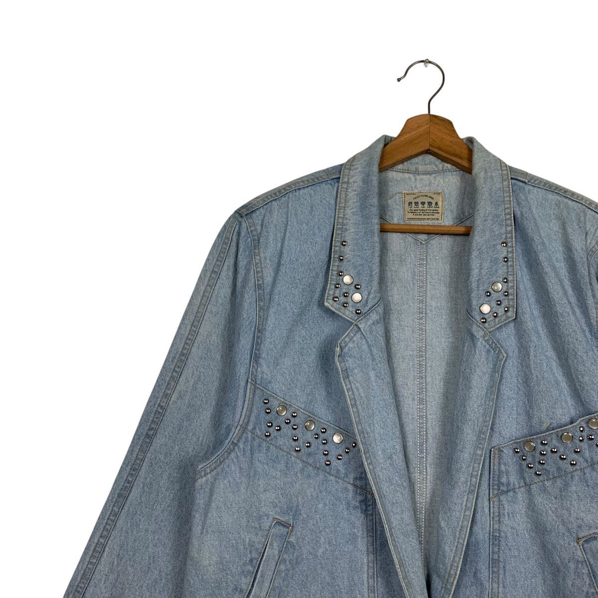 Vintage Vintage 90’s CETRA Blue Wash Jeans Jacket #2647-C118 Size L / US 10 / IT 46 - 6 Thumbnail