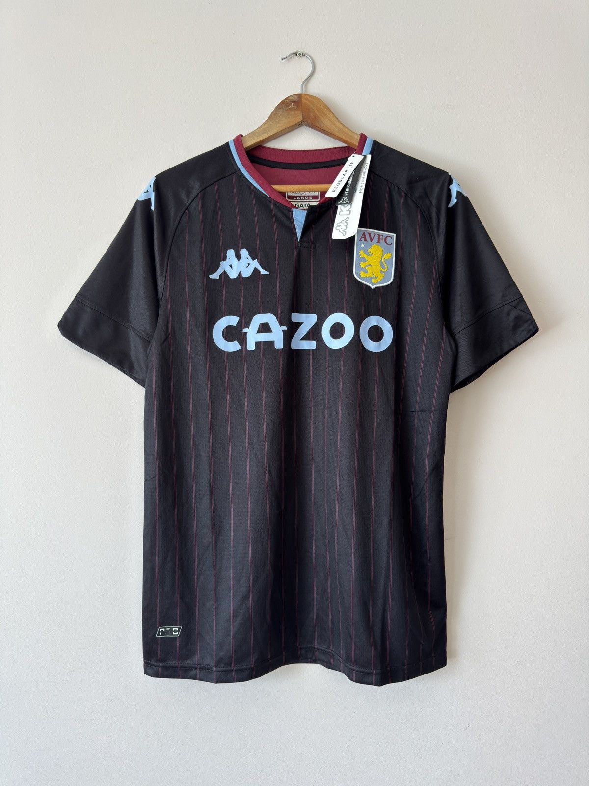 Kappa 2021/22 Aston Villa Away Jersey #23 Coutinho XL Kappa Soccer