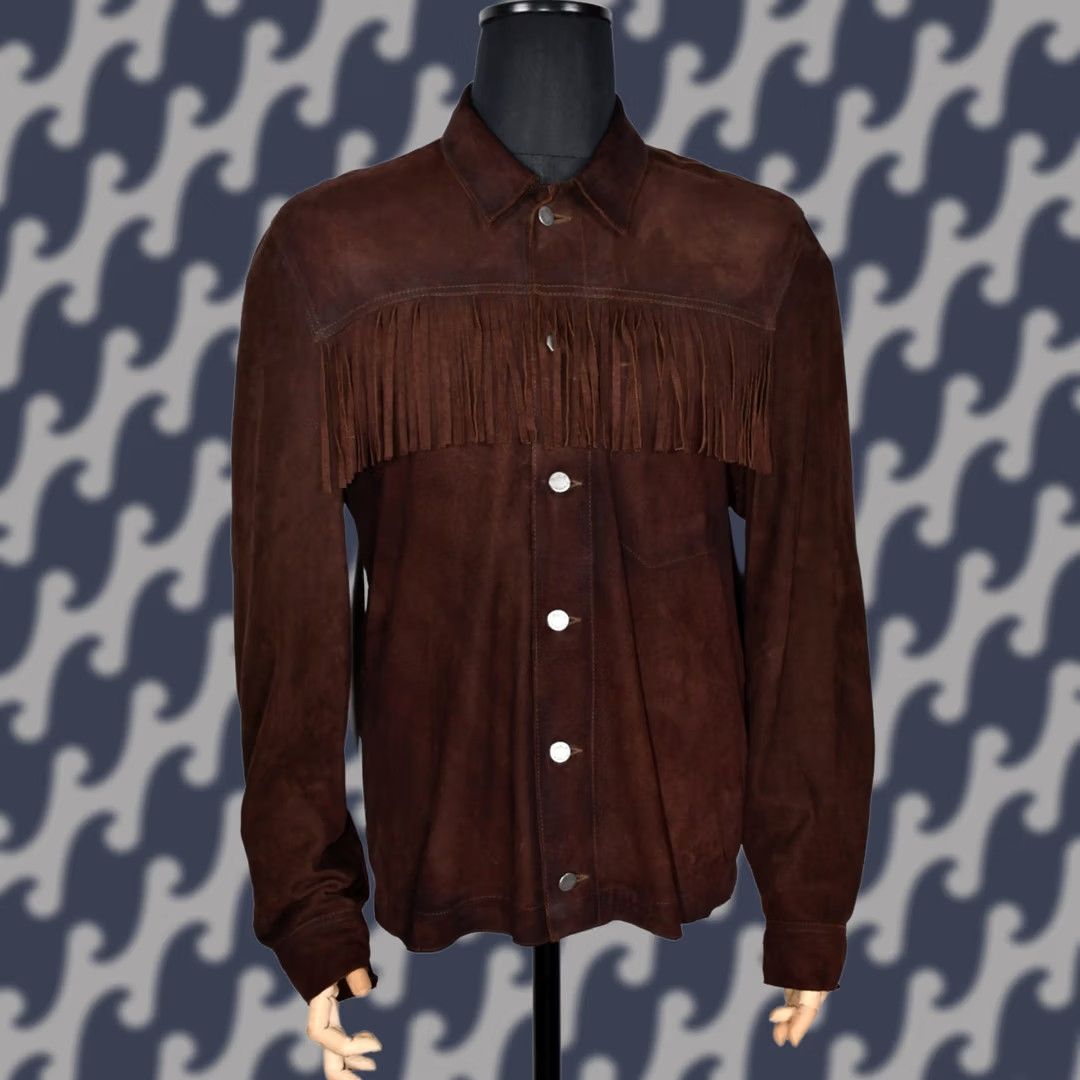 Nudie Jeans Nudie Jeans Ronny Leather Western Men's Shirt Jacket XL Brown Vintage? No Size US XL / EU 56 / 4 - 1 Thumbnail