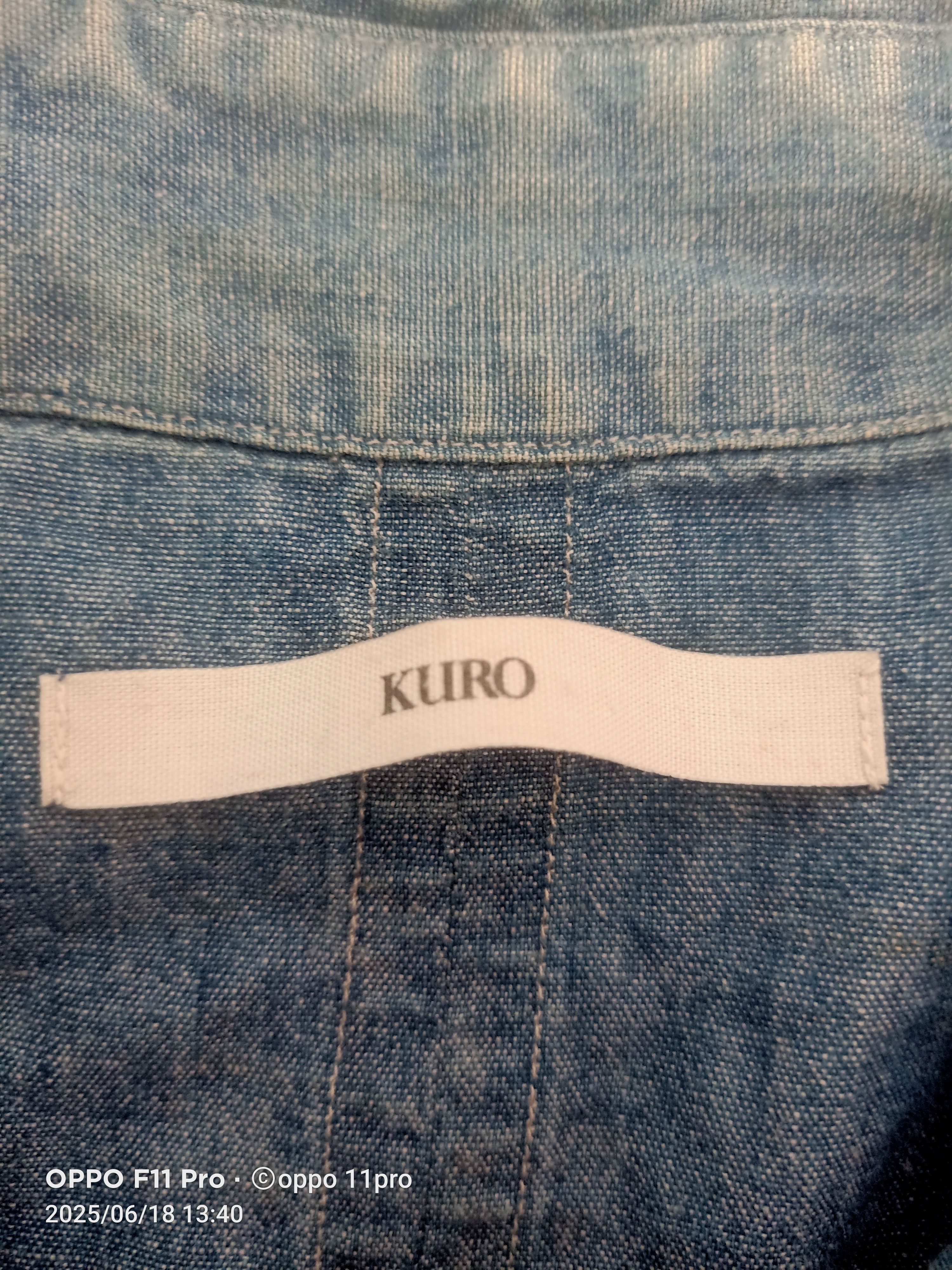 Japanese Brand × KURO Kuro Chambray SELVEDGE Men Shirt Button Up Size US L / EU 52-54 / 3 - 5 Thumbnail