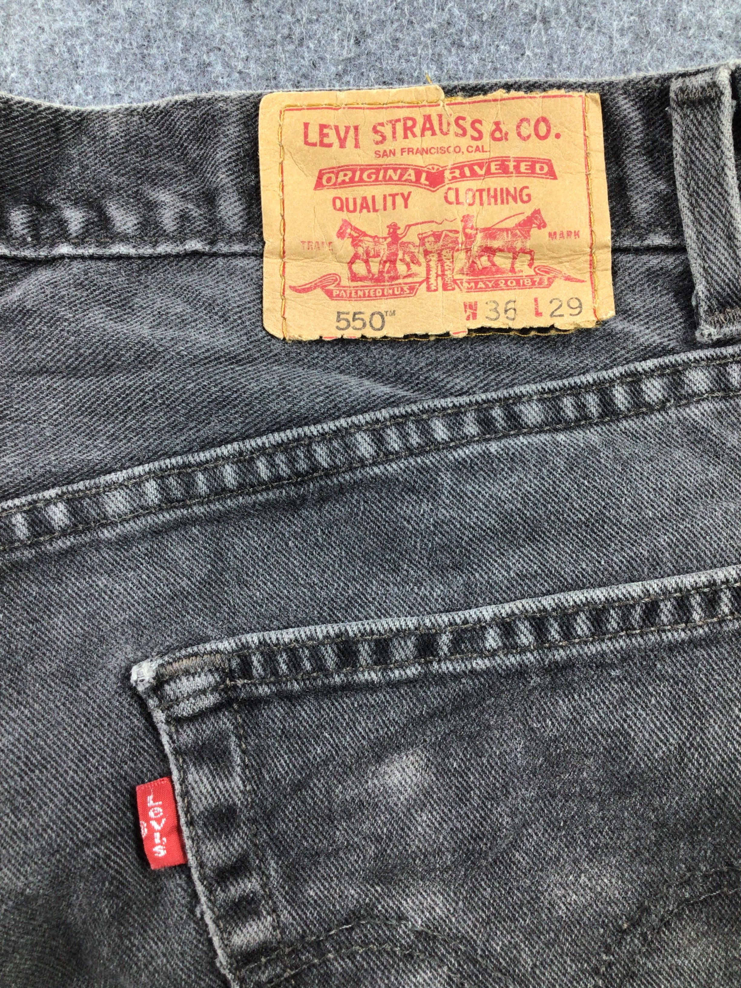 Levi's Vintage Levis 550 Jeans Faded Black Levi's Denim -J812 Size US 35 - 5 Thumbnail
