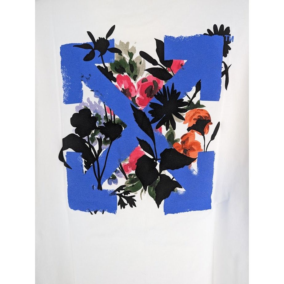 Off-White o1rshd1 Flowers Arrows Reg Tee Shirt in White/Blue Size US XXL / EU 58 / 5 - 12 Thumbnail