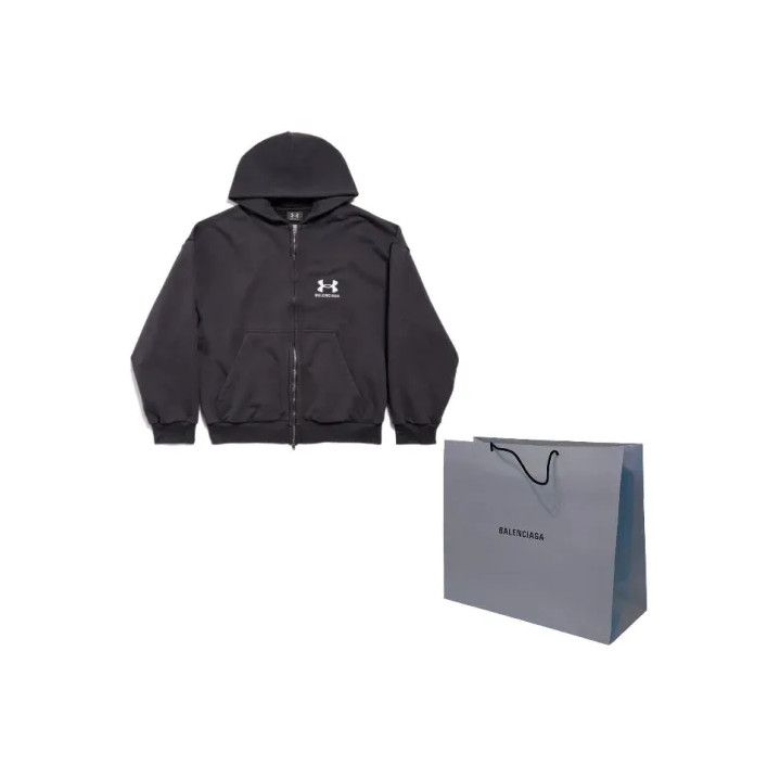Balenciaga Balenciaga x Under Armour Black Hooded Sweatshirt Size US S / EU 44-46 / 1 - 1 Thumbnail