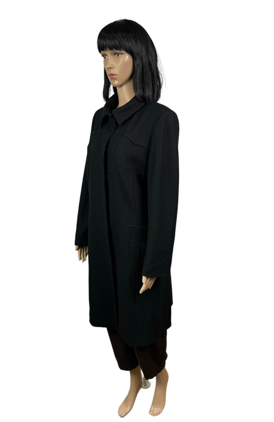 Weekend Max Mara Weekend Max Mara Wool Overcoat Collared size US 12 Size XL / US 12-14 / IT 48-50 - 4 Thumbnail