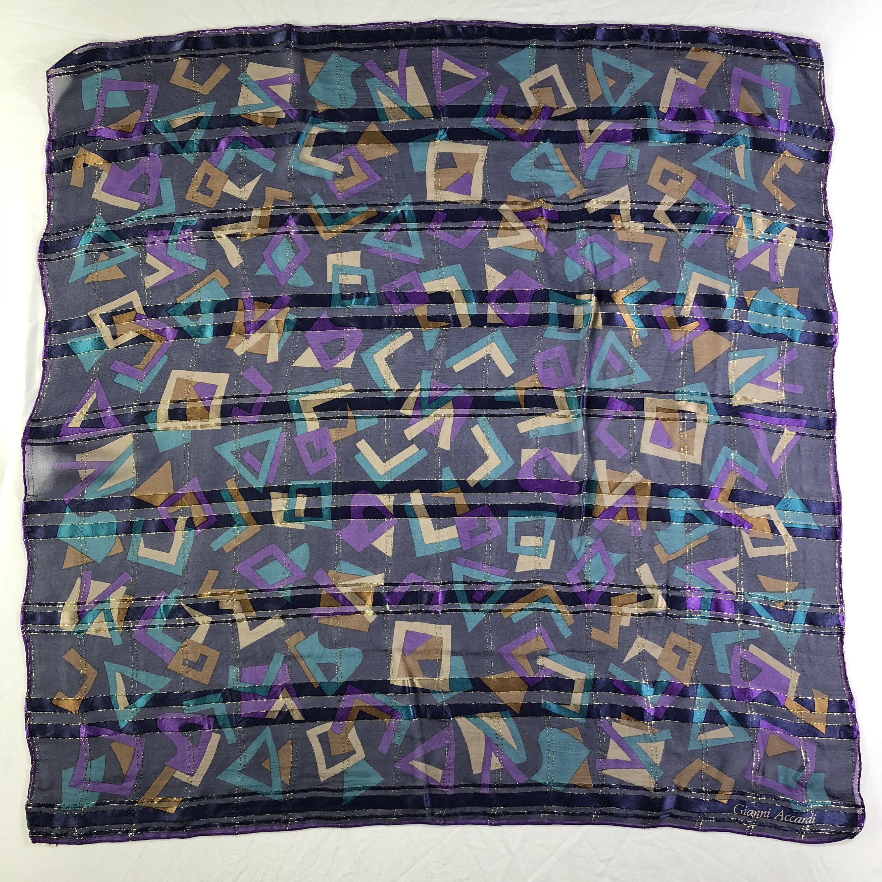 Vintage Vintage Gianni Accardi Silk Scarf Size ONE SIZE - 2 Thumbnail