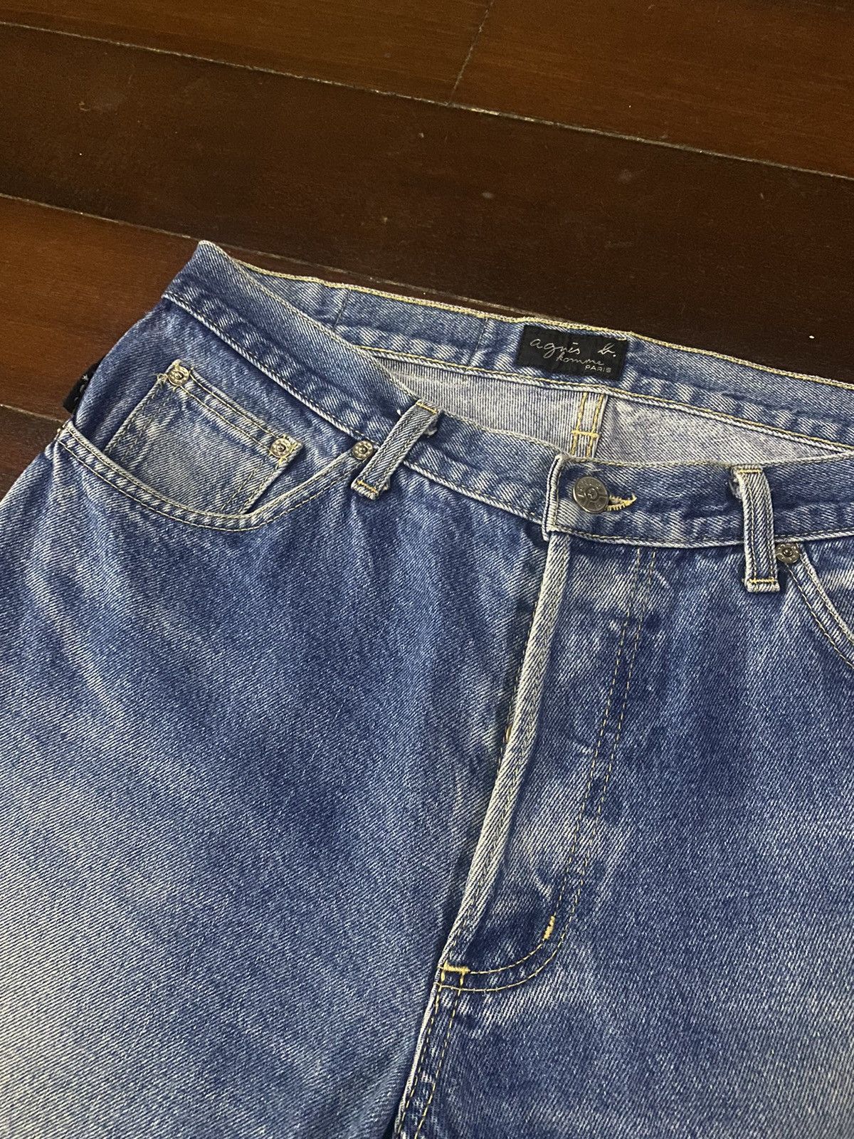 agnes b. FIRE 🔥 vintage 90s AGNES B flare jeans nice faded Size US 34 / EU 50 - 9 Thumbnail