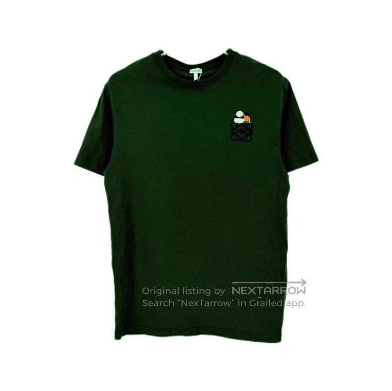 Loewe Loewe Dark Green Embroidered Logo Short Sleeve Size XS / US 0-2 / IT 36-38 - 1 Thumbnail