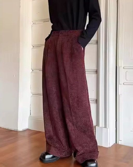 Japanese Brand Premium Pleated Trousers | Wide Leg | Vintage Inspired Size US 29 - 5 Thumbnail