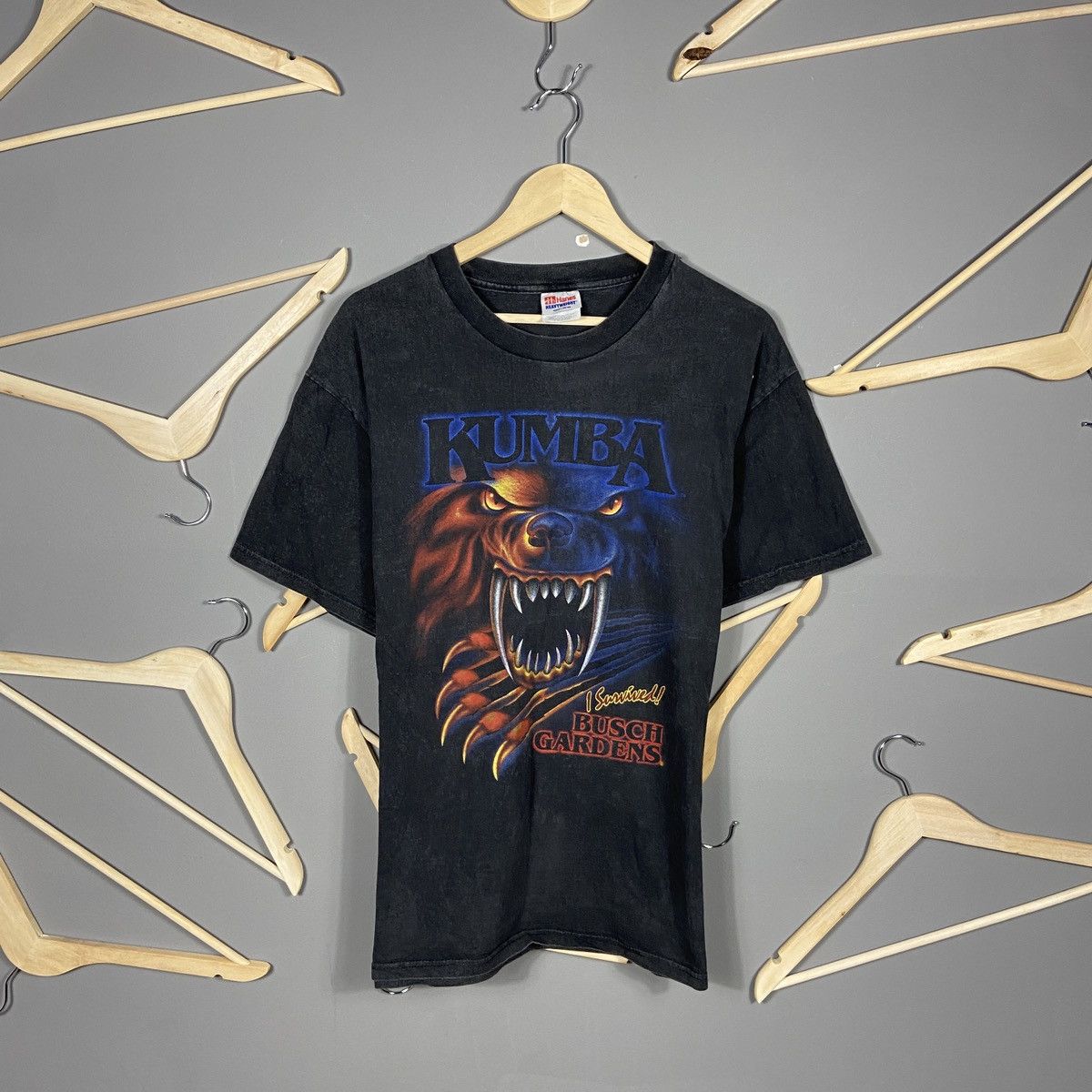 Vintage 1994 Kumba Roller Coaster Busch Gardens Vintage T-Shirt Size US L / EU 52-54 / 3 - 1 Thumbnail