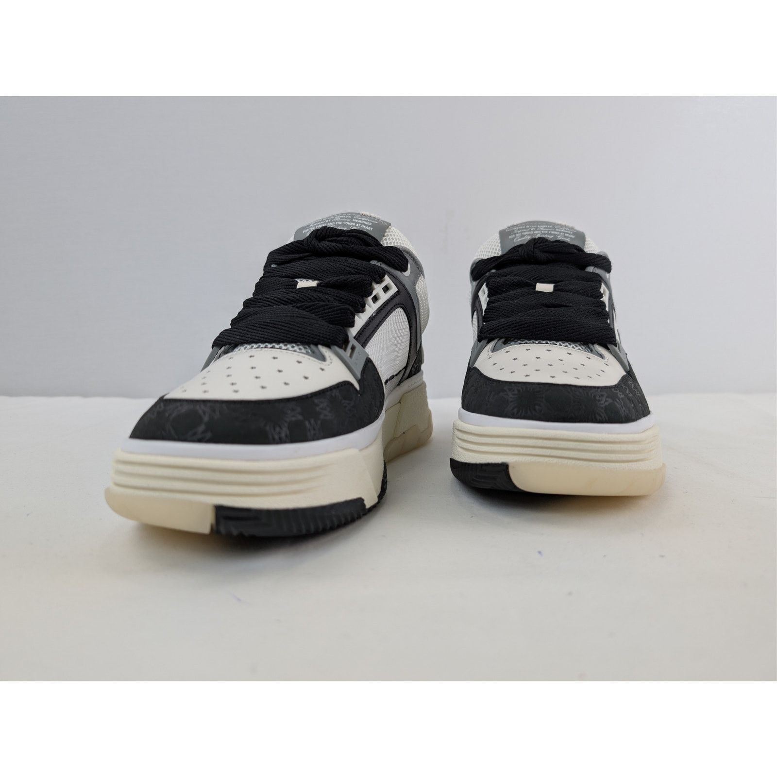 Amiri o1rshd1 MA-1 Quad Debossed Nubuck Sneakers in Black Size US 12 / EU 45 - 7 Thumbnail